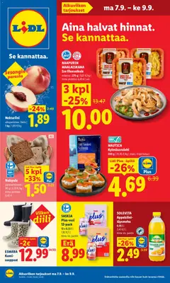 Esikatselu Lidl tarjoukset voimassa alkaen 07/09/2026