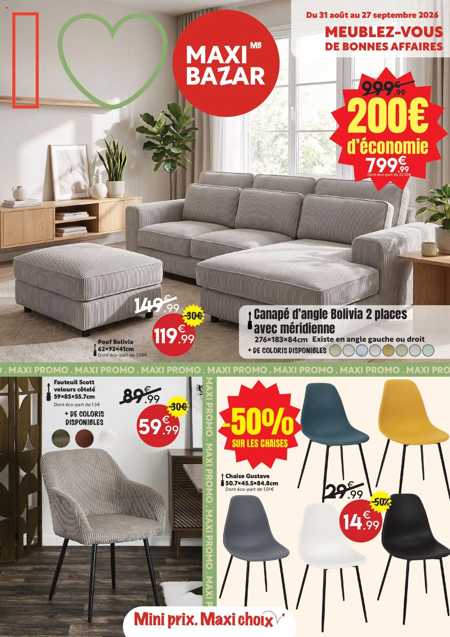 Maxi Bazar catalogue - page 1 - valable à partir du 31/08/2026