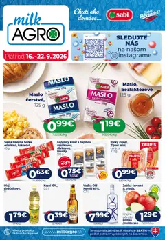 Milk Agro leták platný od 16.09.2026