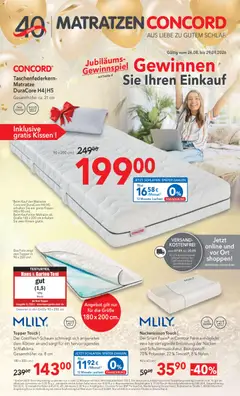 Vorschau Matratzen Concord Prospekt gültig ab 26.08.2026