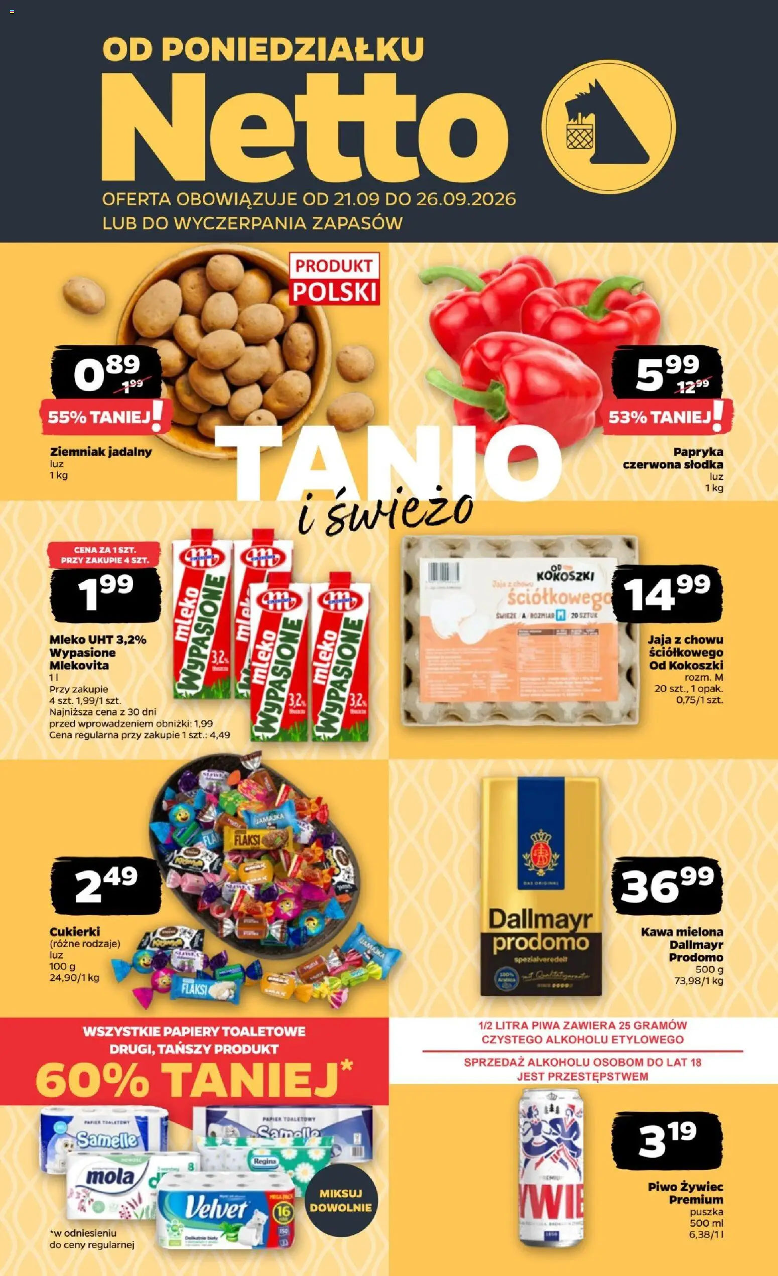 Netto gazetka od poniedziałku - strona 1- ważny od 21.09.2026