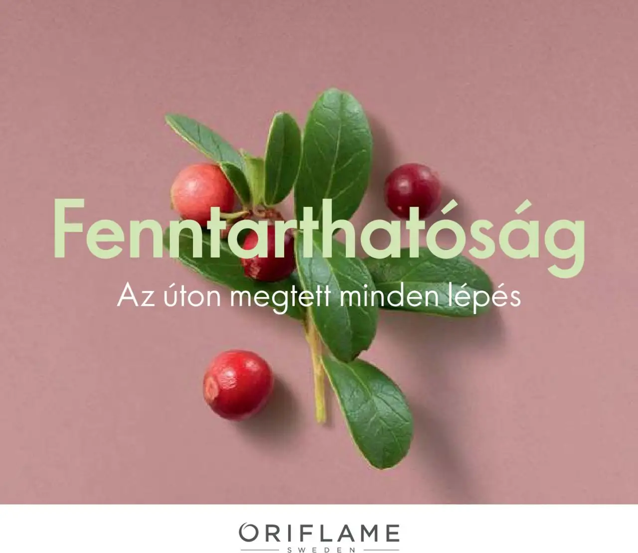 Oriflame katalógus Fenntarthatóság - 1oldal - érvényes 2020.05.27.-tól