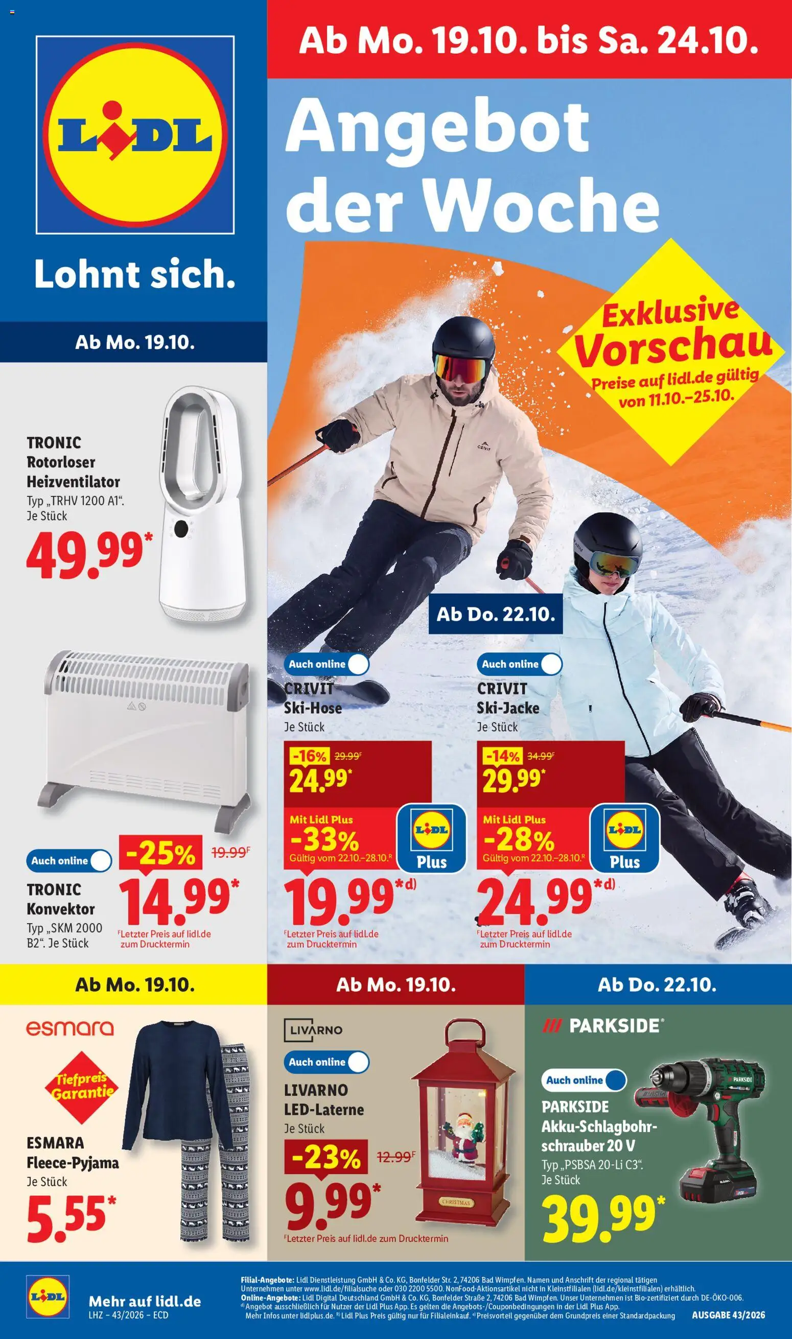Lidl Prospekt - Seite 1 - gültig ab 19.10.2026