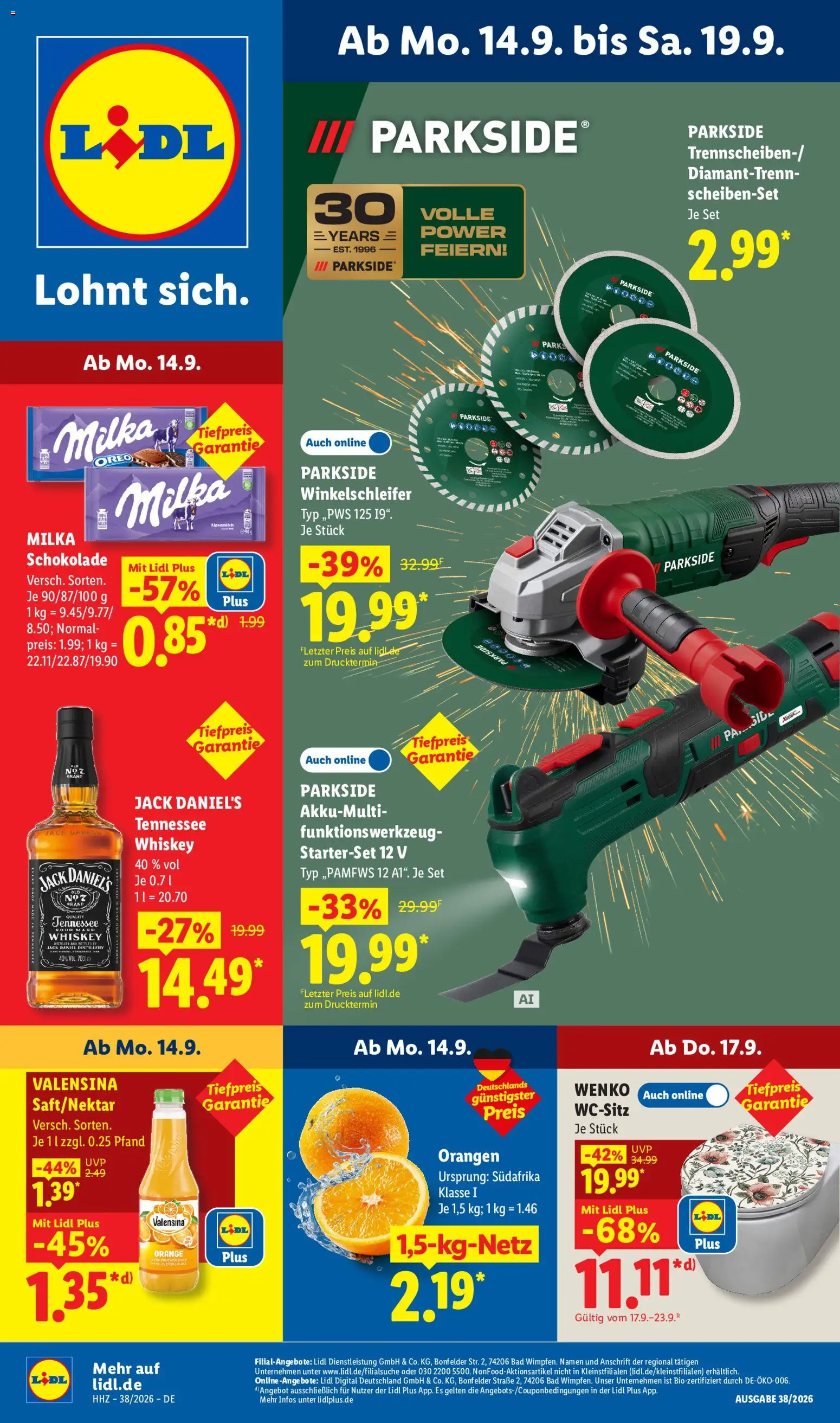 Lidl Prospekt - Seite 1 - gültig ab 14.09.2026