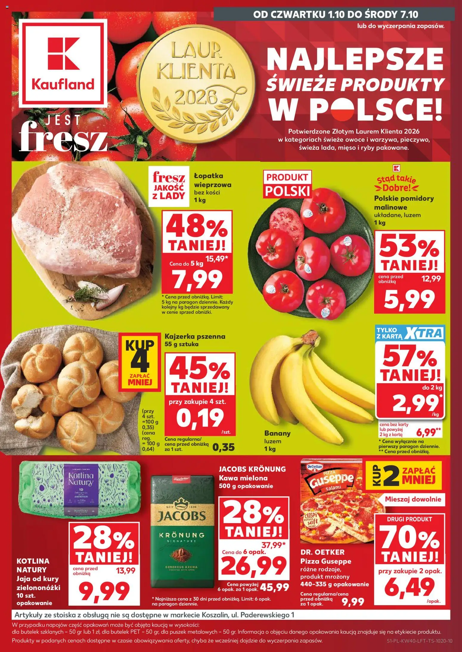 Kaufland gazetka - strona 1- ważny od 01.10.2026