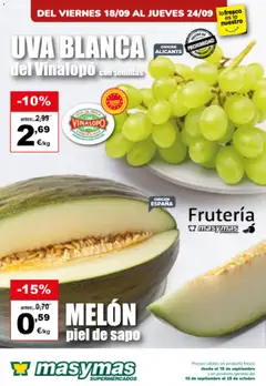 Vista previa del folleto Masymas Folleto válido desde 18/09/2026
