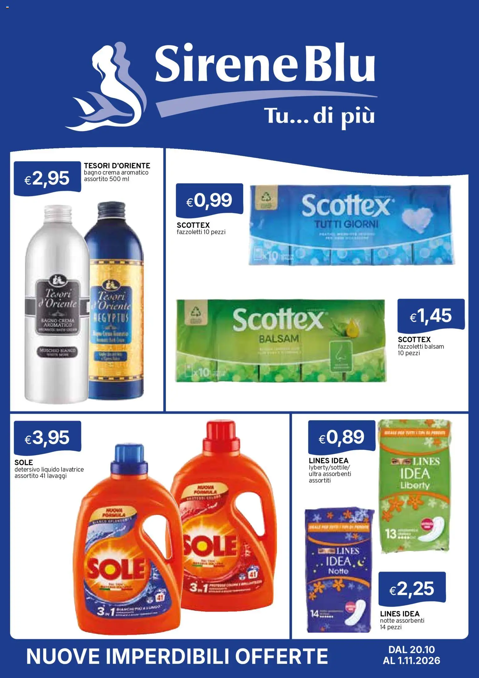 Sirene Blu volantino - pagina 1 - valido dal 20/10/2026