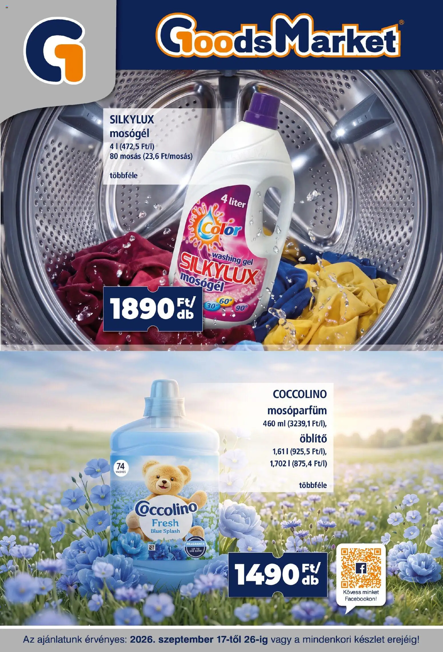 Goods Market akciós újság - 1oldal - érvényes 2026.09.17.-tól