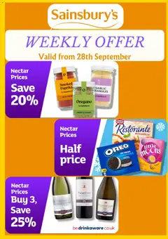 Sainsbury's - Offers valid from 28/09/2026