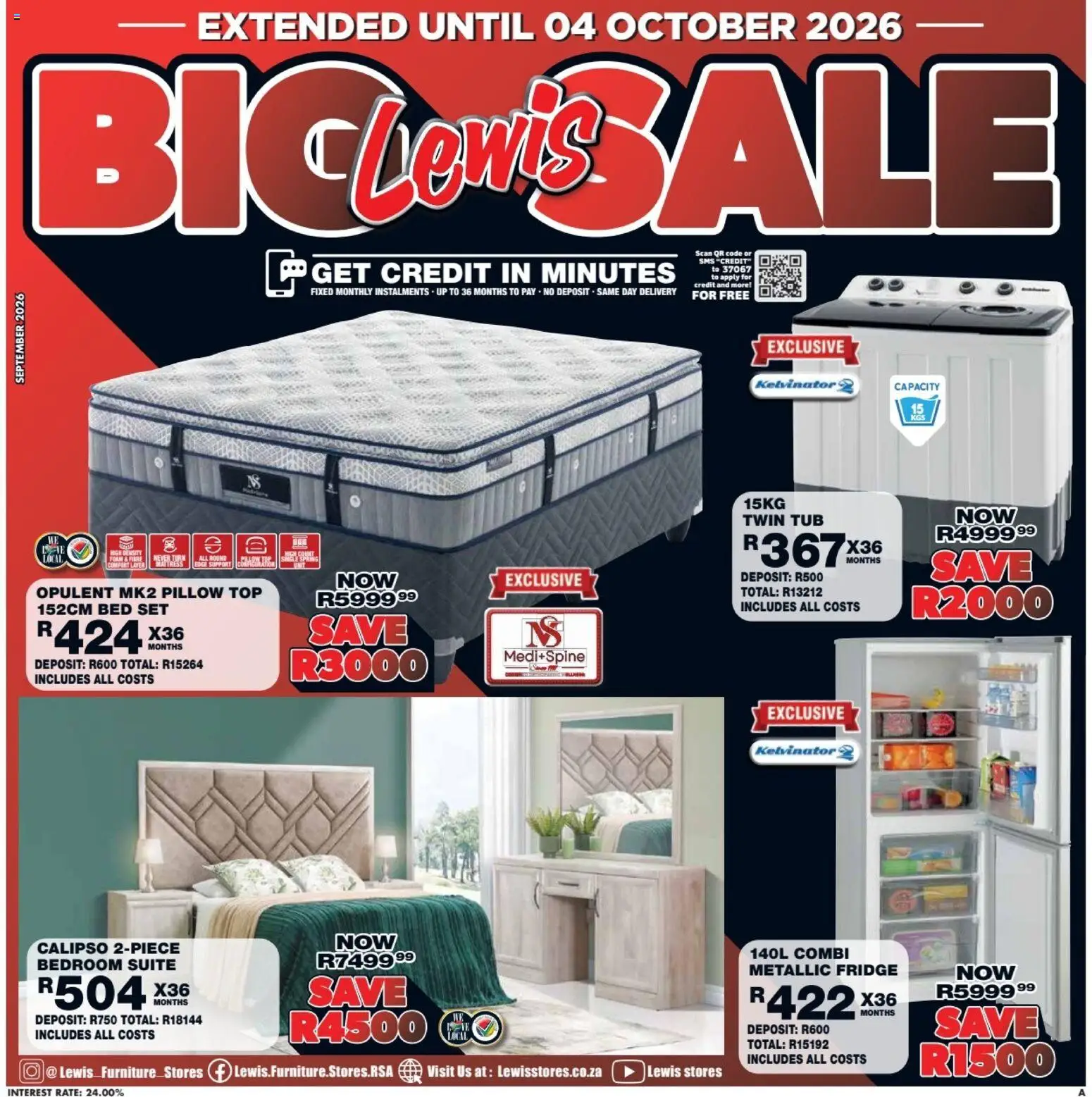 Lewis Stores Specials - page 1- valid from 28/09/2026