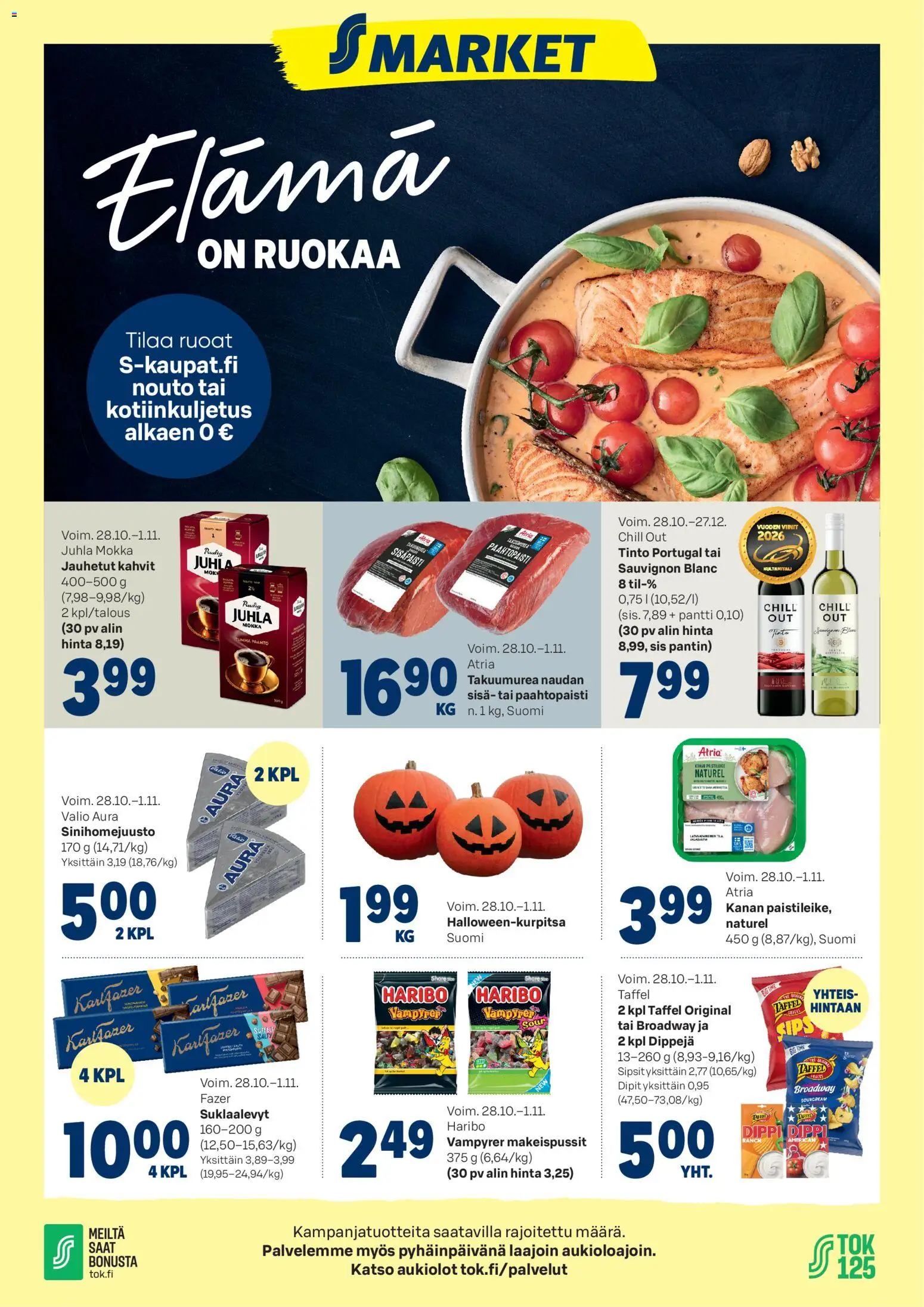 S-market tarjoukset - sivu 1- voimassa alkaen 28/10/2026