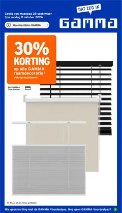 GAMMA folder geldig vanaf 28-09-2026