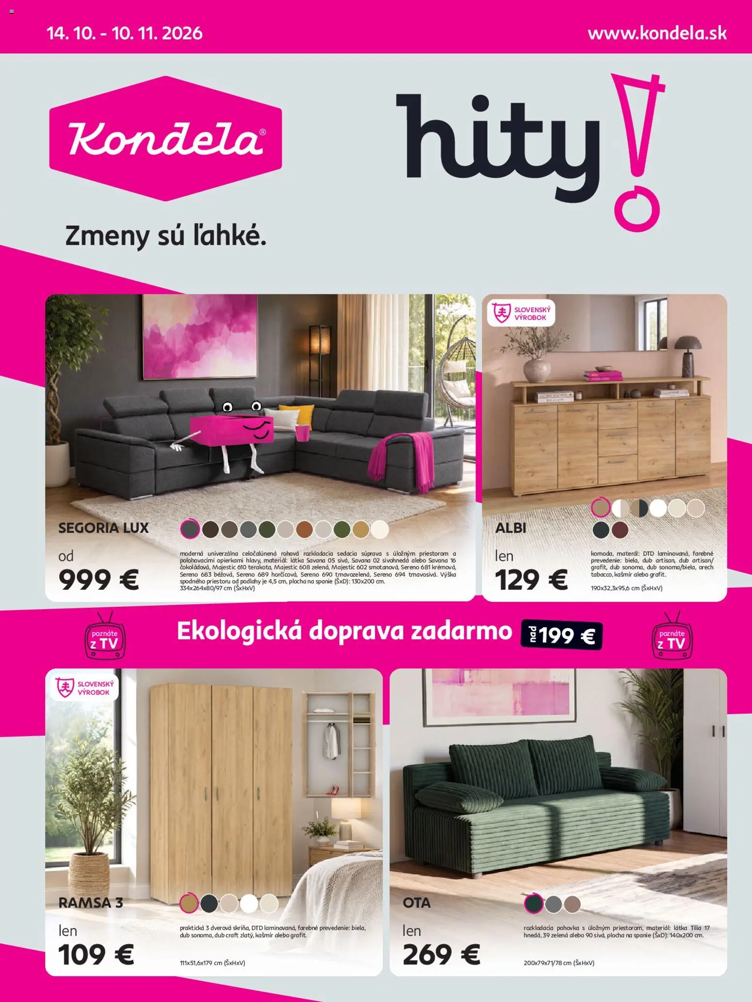 Kondela leták - strana 1- platný od 14.10.2026