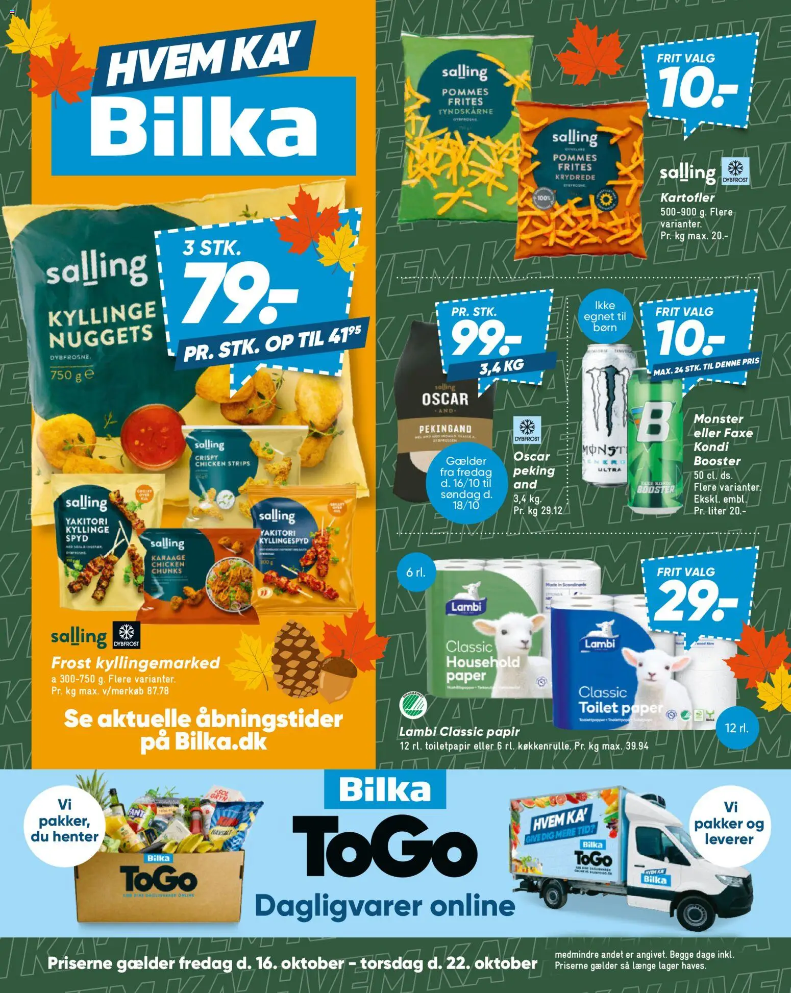 Bilka - Tilbudsavis uge 43 - side 1- gyldig fra 16/10/2026