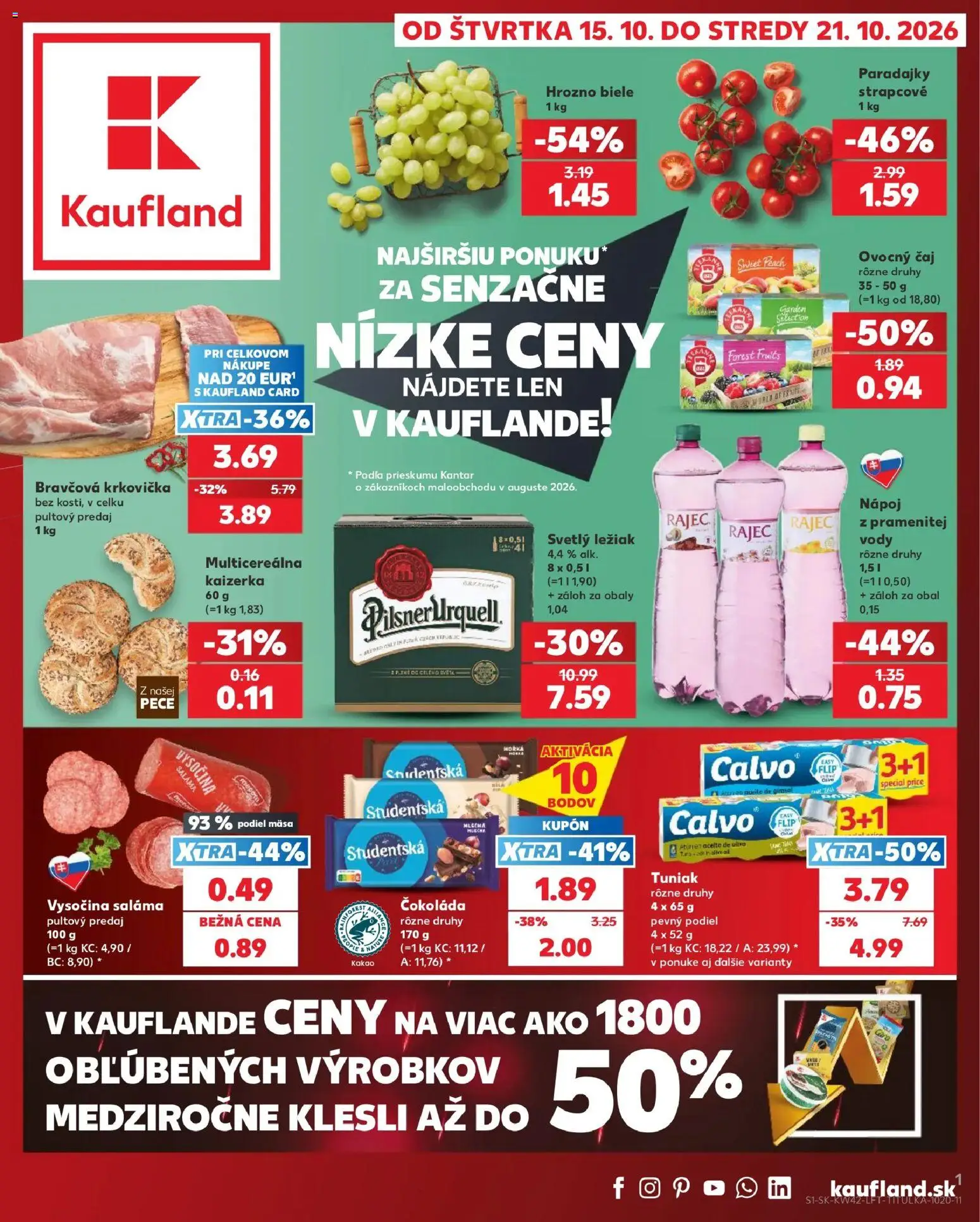 Kaufland leták - strana 1- platný od 15.10.2026