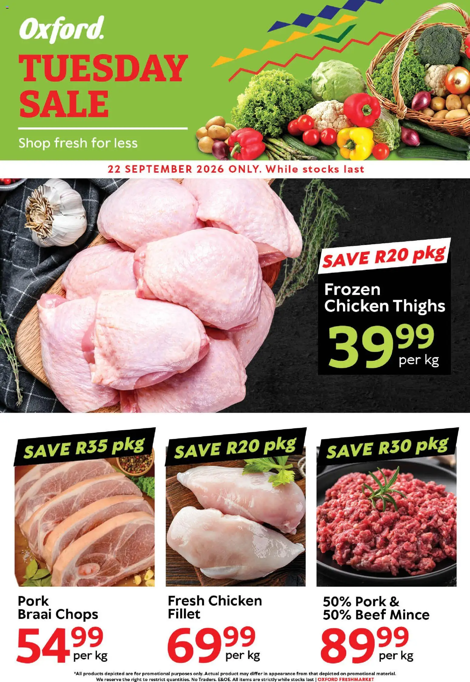 Oxford Freshmarket Tuesday Sale - page 1- valid from 22/09/2026