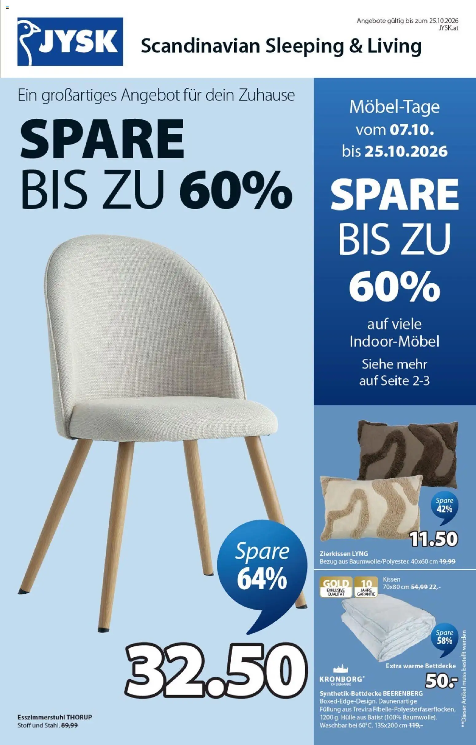 JYSK Flugblatt - Seite 1- gültig ab 07.10.2026