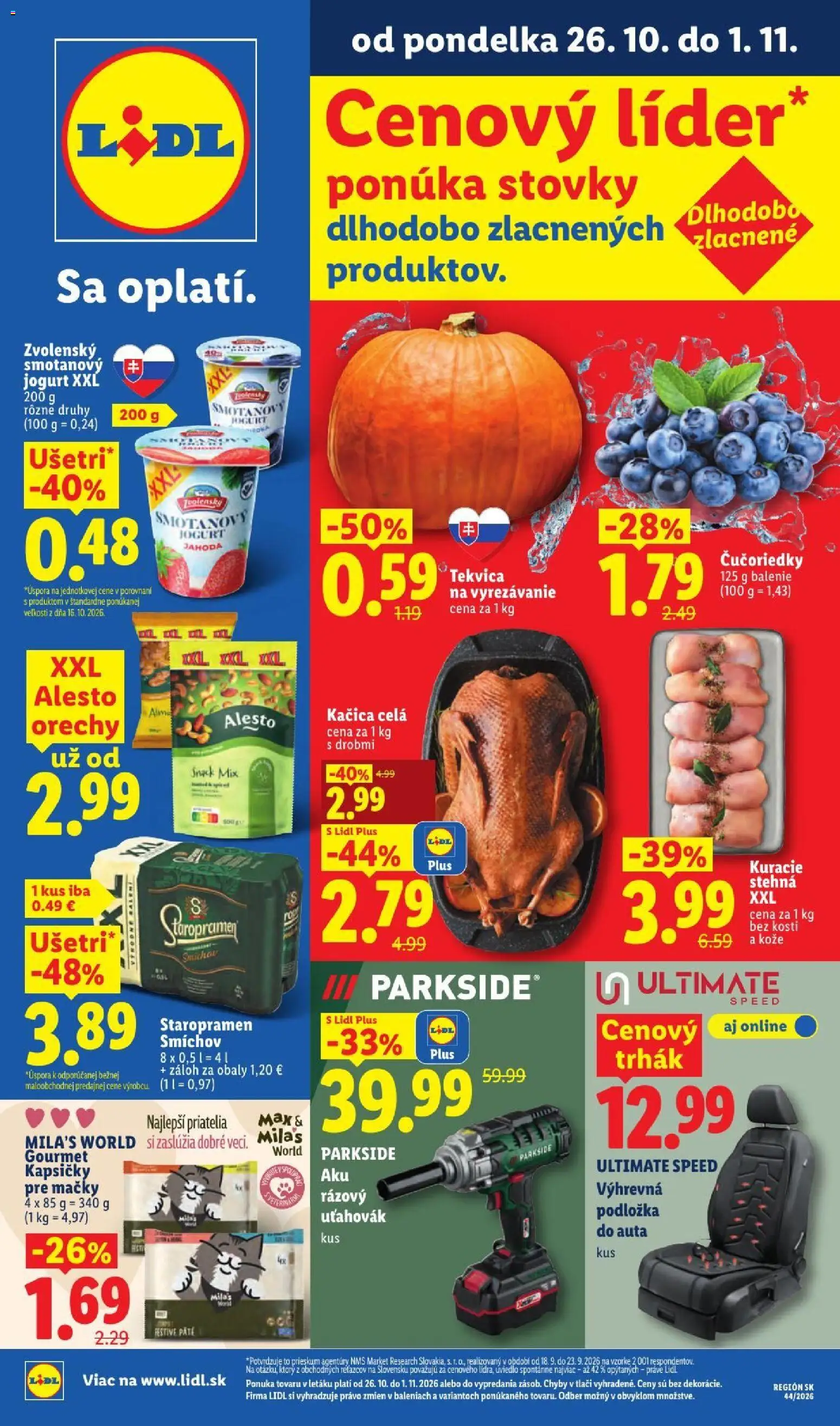 Lidl leták - strana 1- platný od 26.10.2026