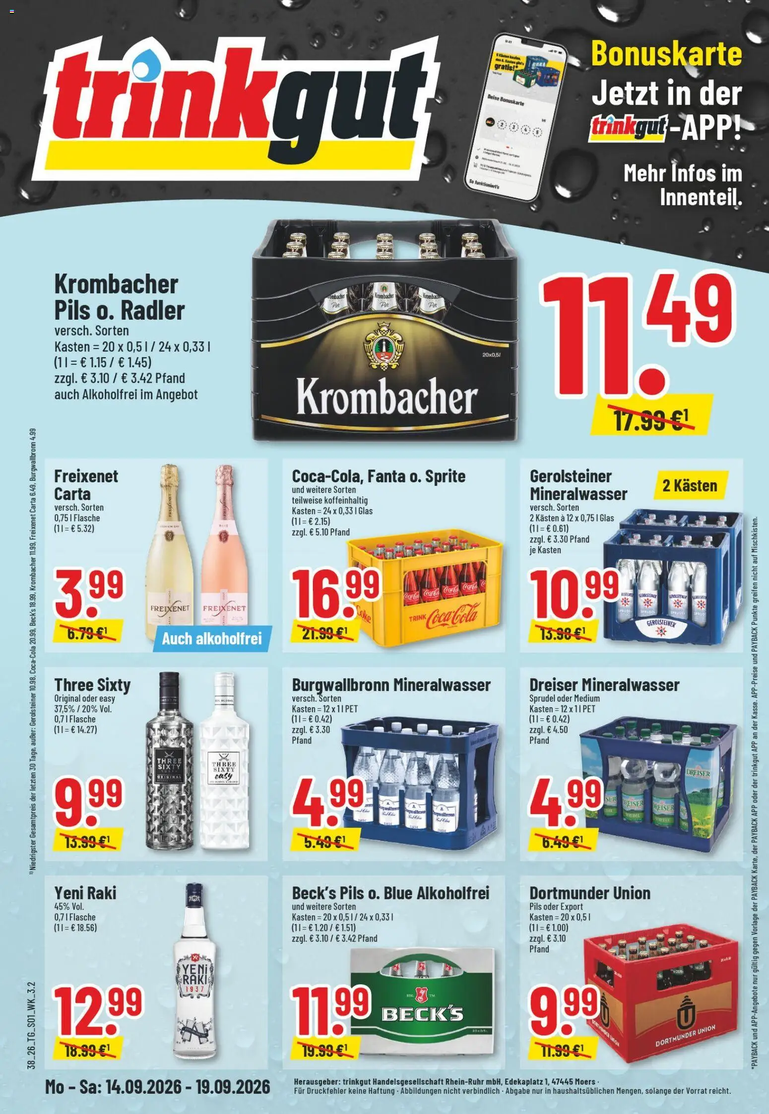 Trinkgut Prospekt - Seite 1 - gültig ab 14.09.2026