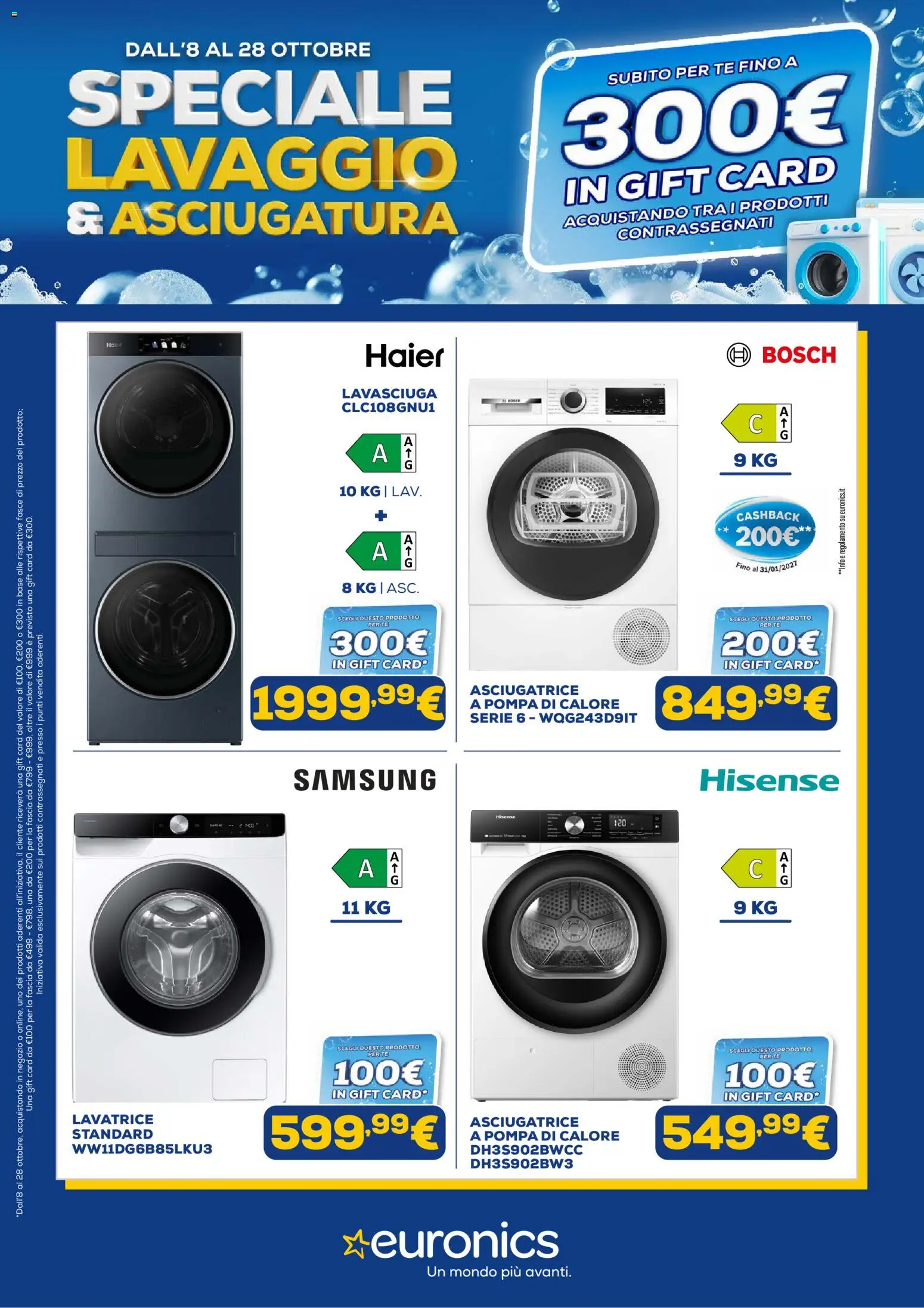 Euronics volantino Lavaggio - pagina 1 - valido dal 08/10/2026