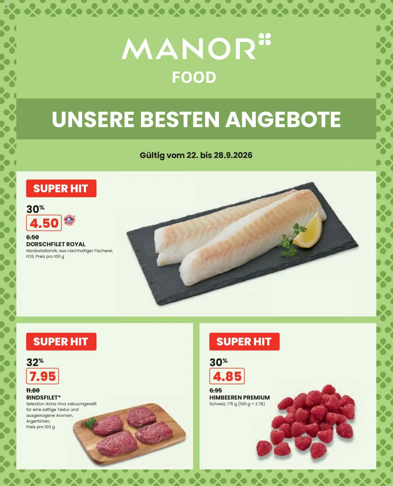 Manor aktionen - Seite 1- gültig ab 22.09.2026