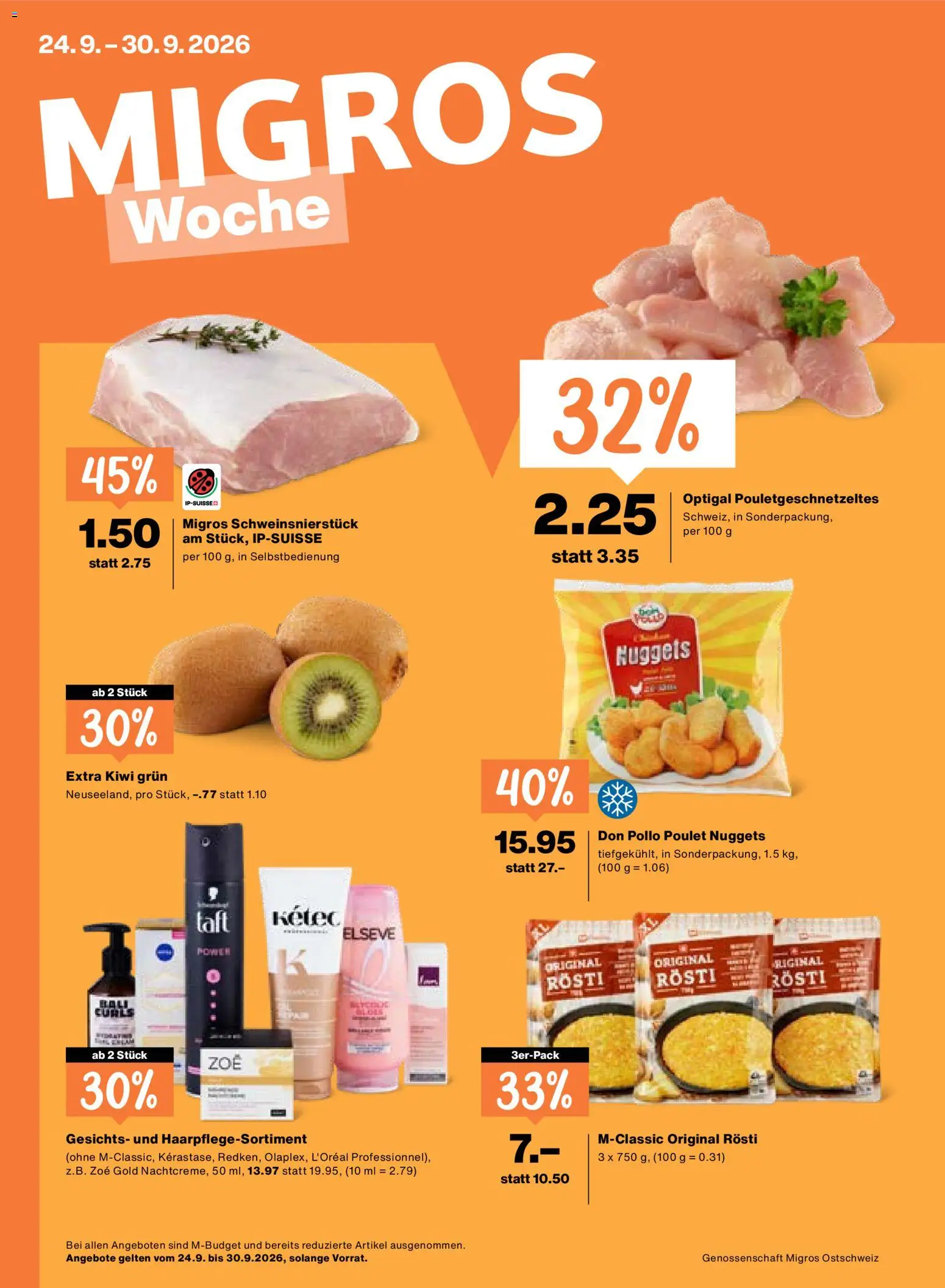 Migros aktionen - Seite 1- gültig ab 24.09.2026