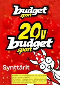 Esikatselu Budget Sport tarjoukset voimassa alkaen 06/10/2026