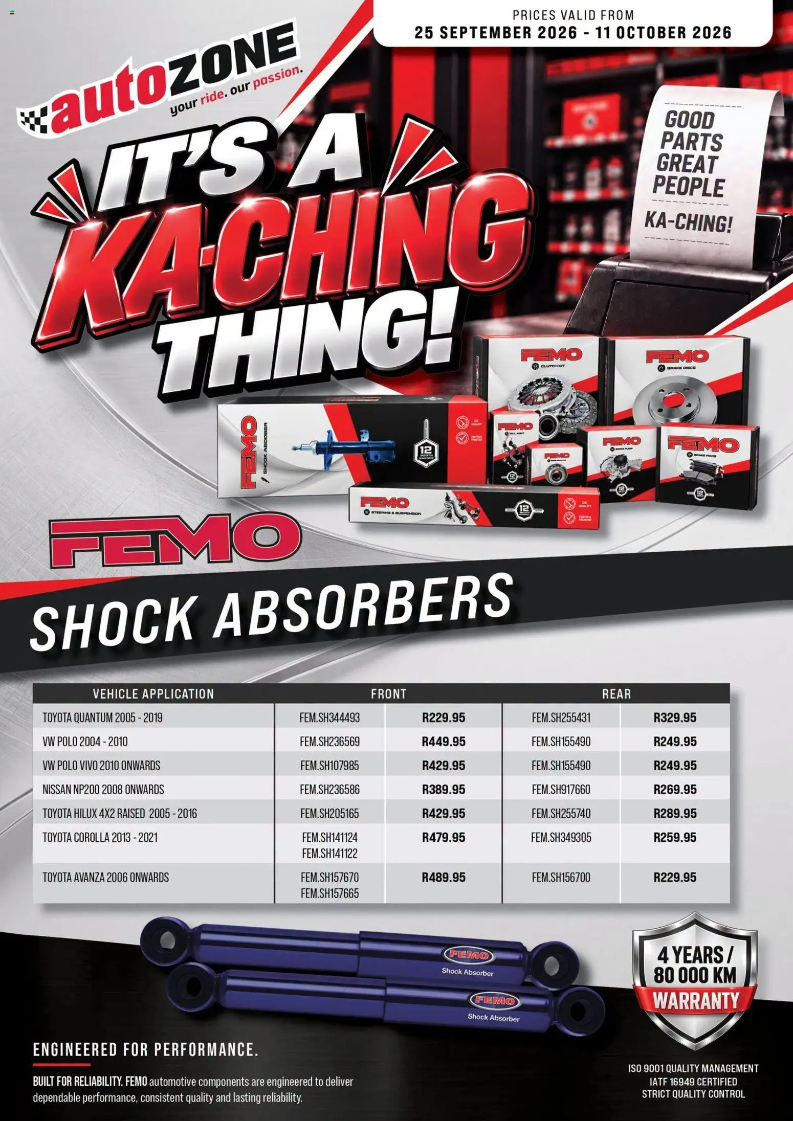 AutoZone Specials - page 1- valid from 25/09/2026