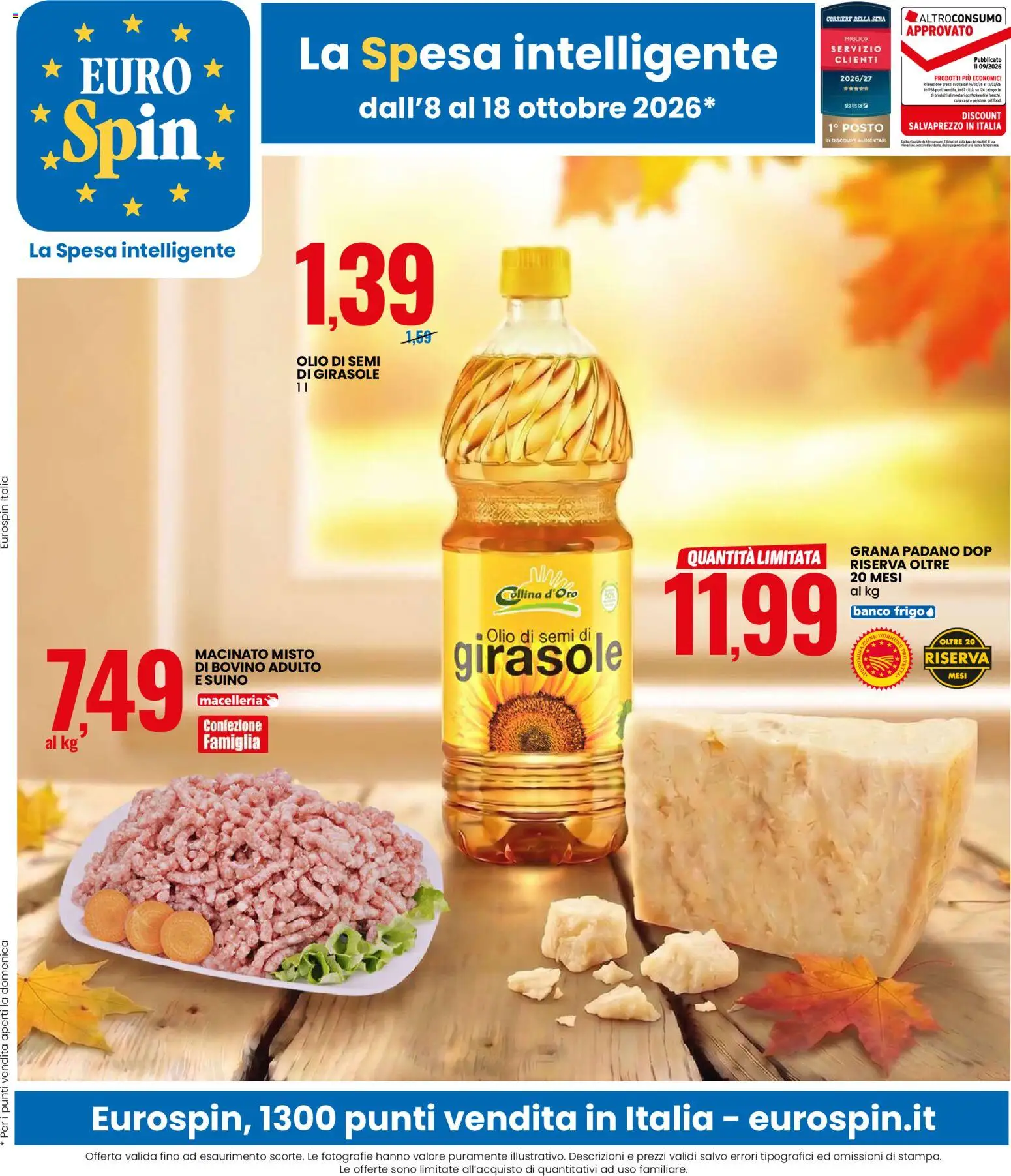 Eurospin volantino - pagina 1 - valido dal 08/10/2026