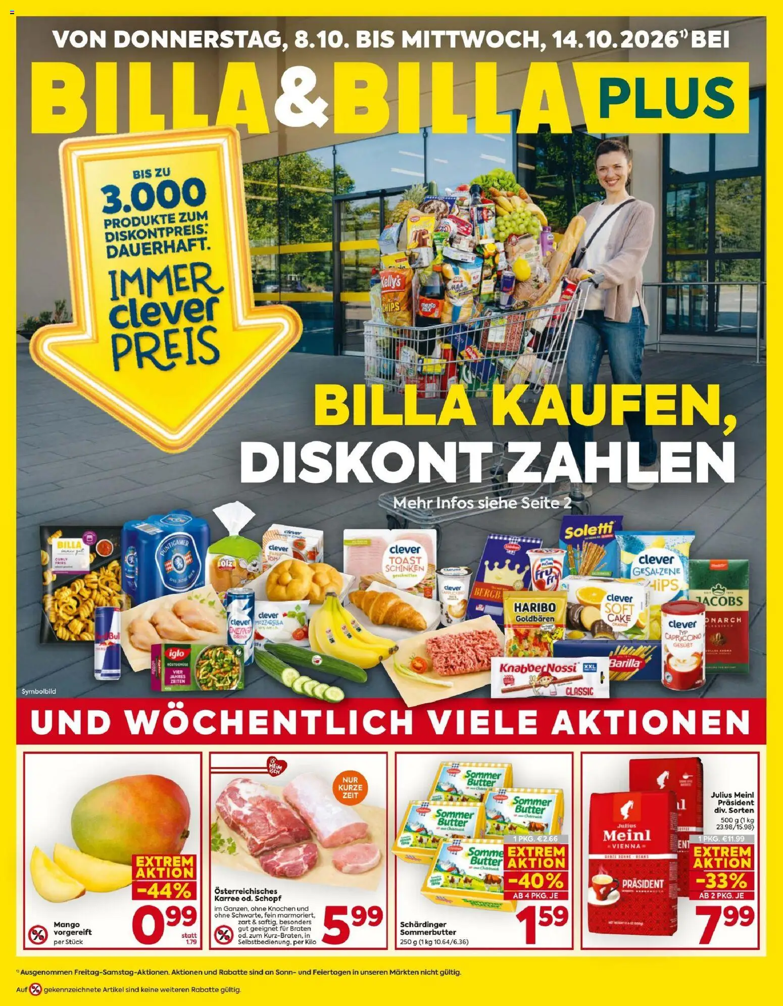 Billa Flugblatt - Seite 1- gültig ab 08.10.2026