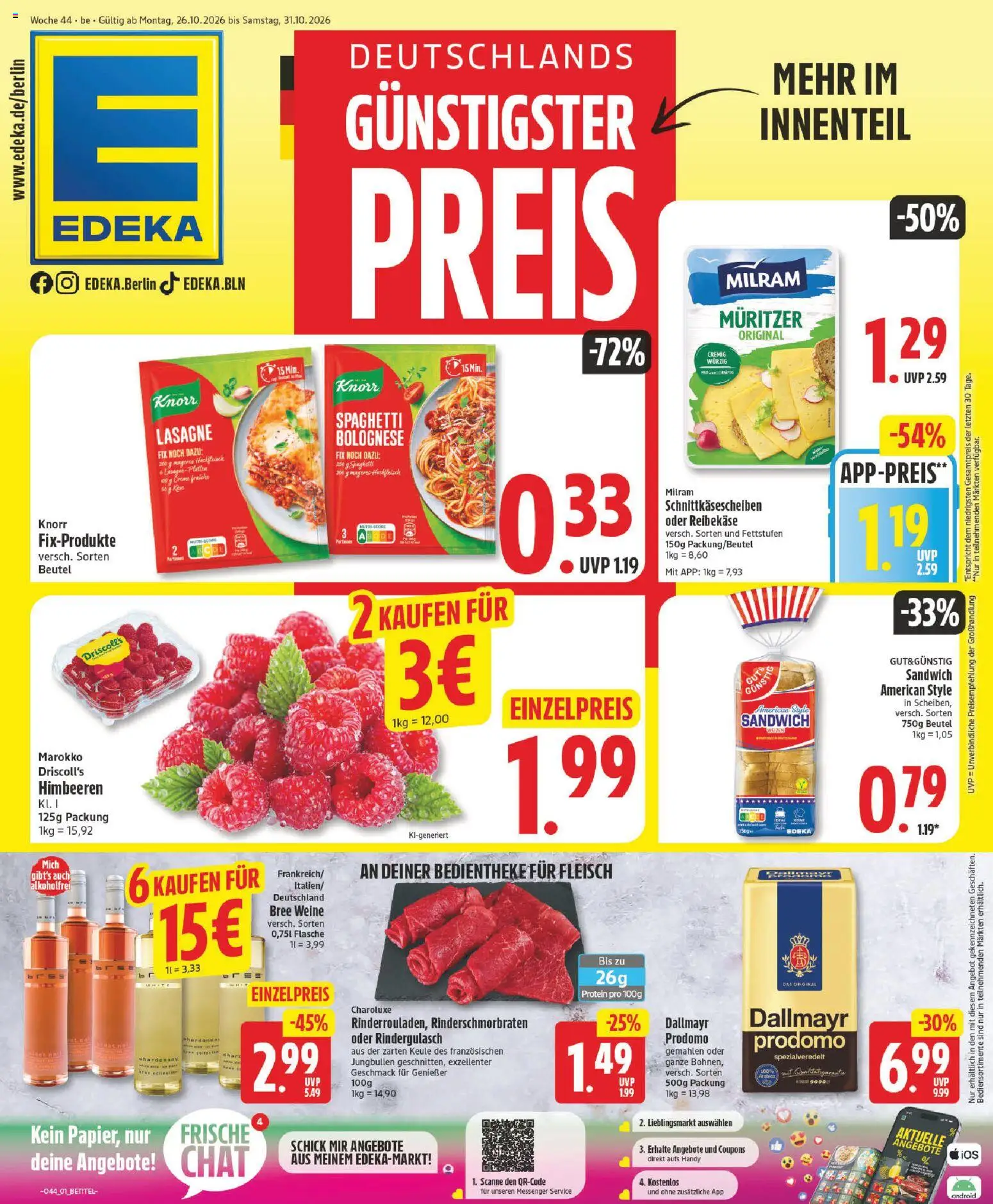 Edeka Prospekt - Seite 1 - gültig ab 26.10.2026