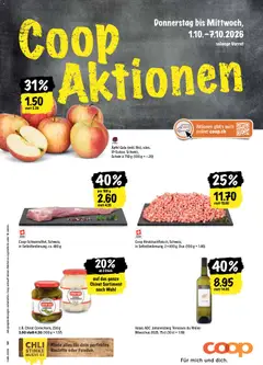 Vorschau Coop aktionen gültig ab 01.10.2026