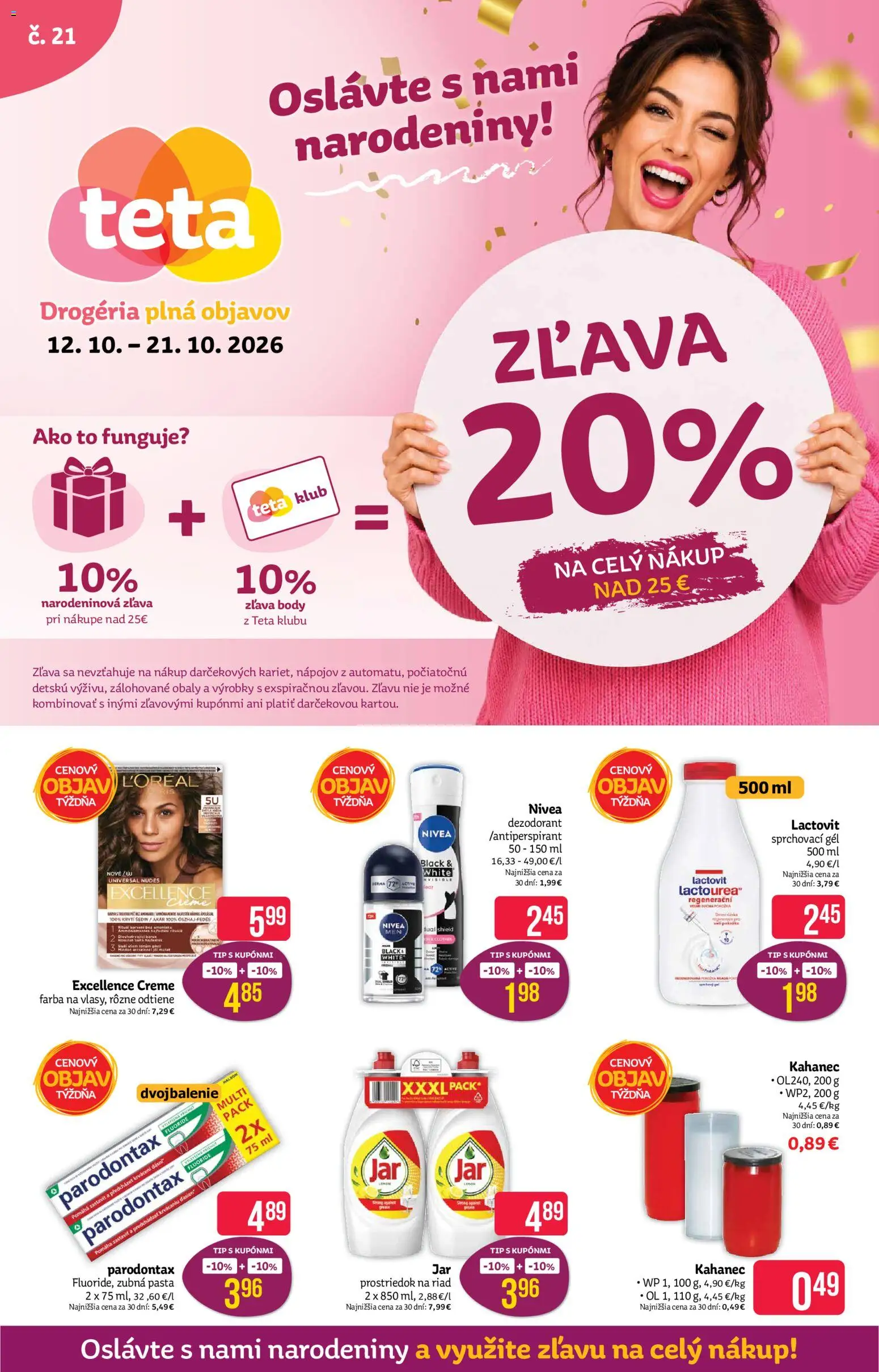 Teta drogerie leták - strana 1- platný od 12.10.2026