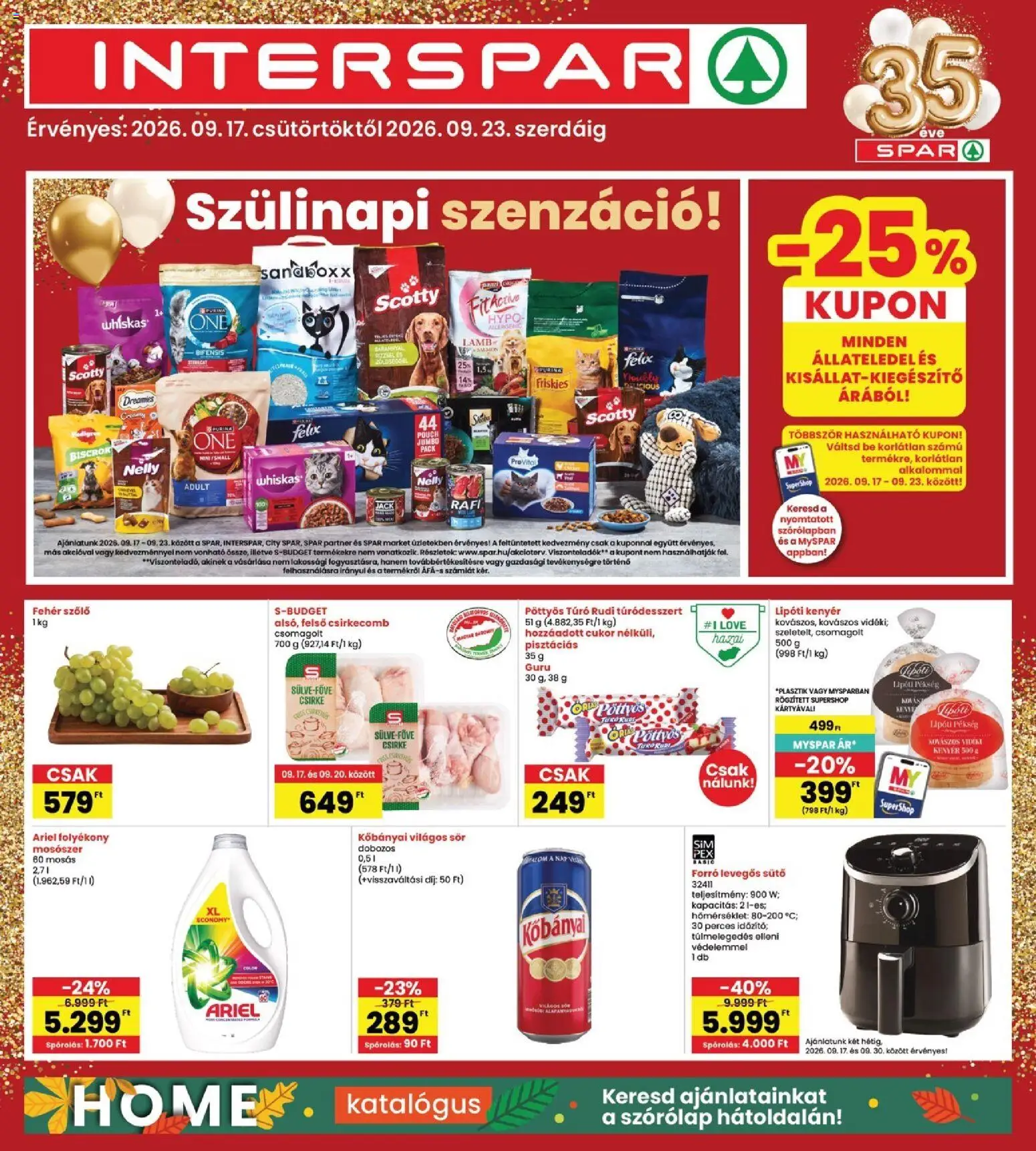 Interspar akciós újság - 1oldal - érvényes 2026.09.17.-tól