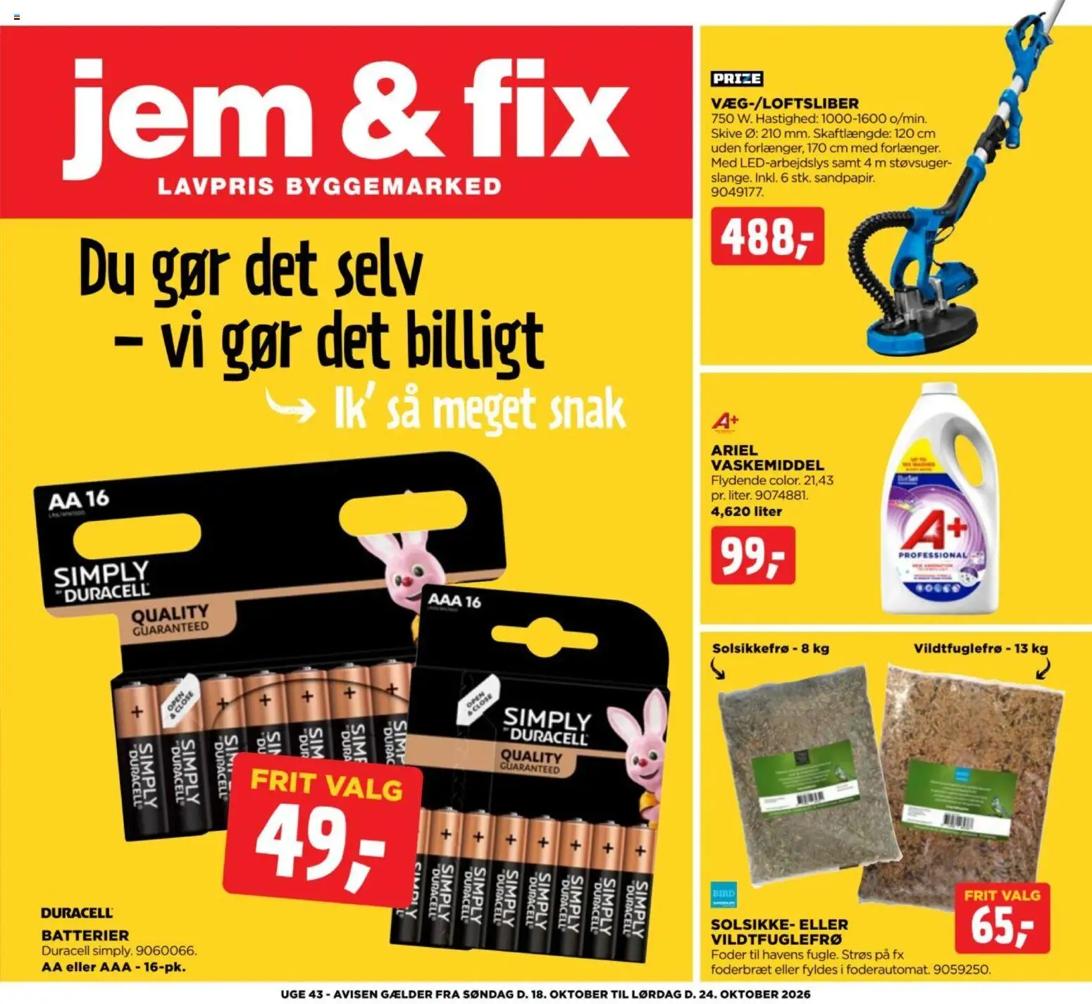 Jem & fix - Tilbudsavis uge 43 - side 1- gyldig fra 18/10/2026