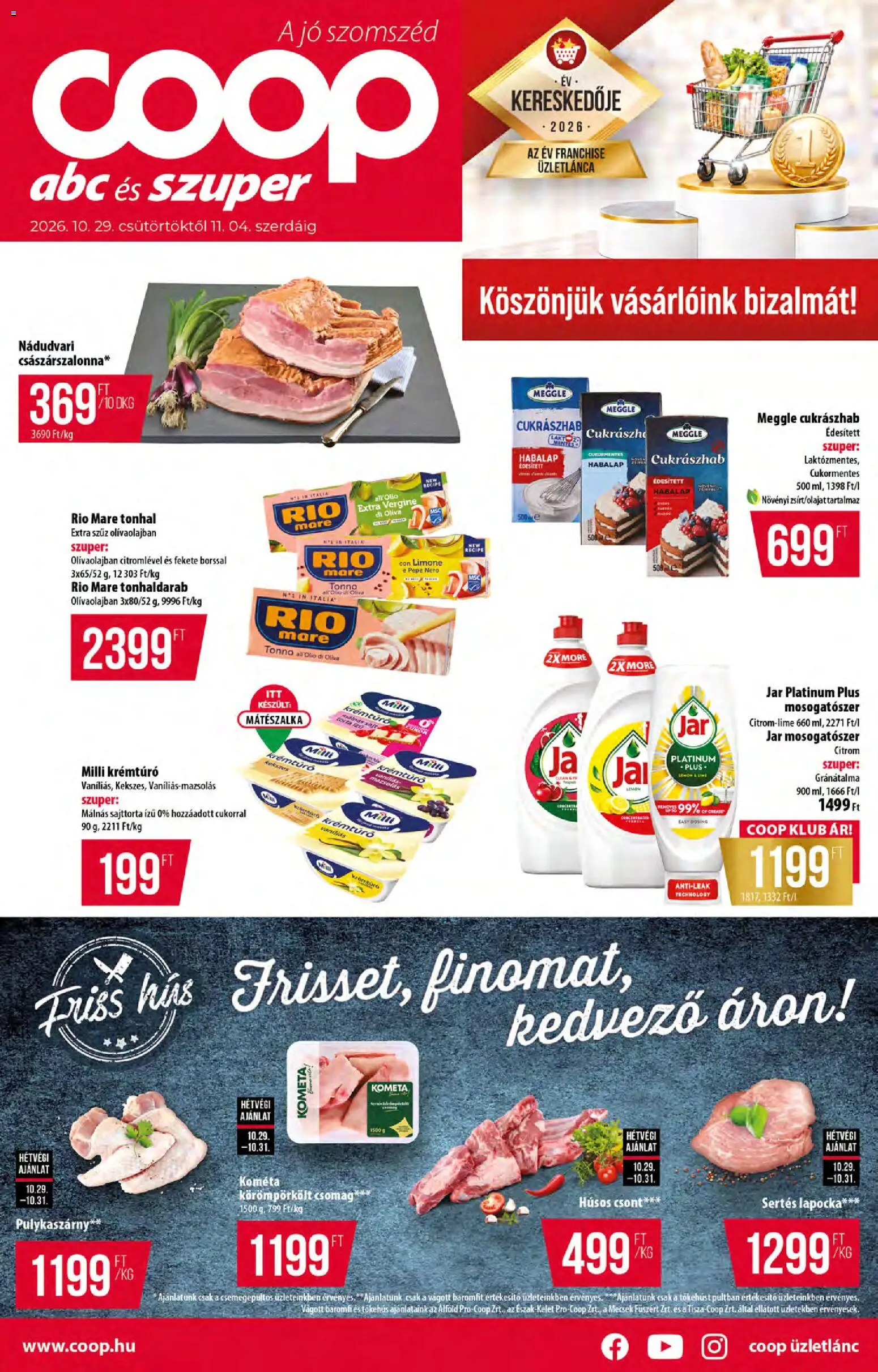 COOP akciós újság - 1oldal - érvényes 2026.10.29.-tól