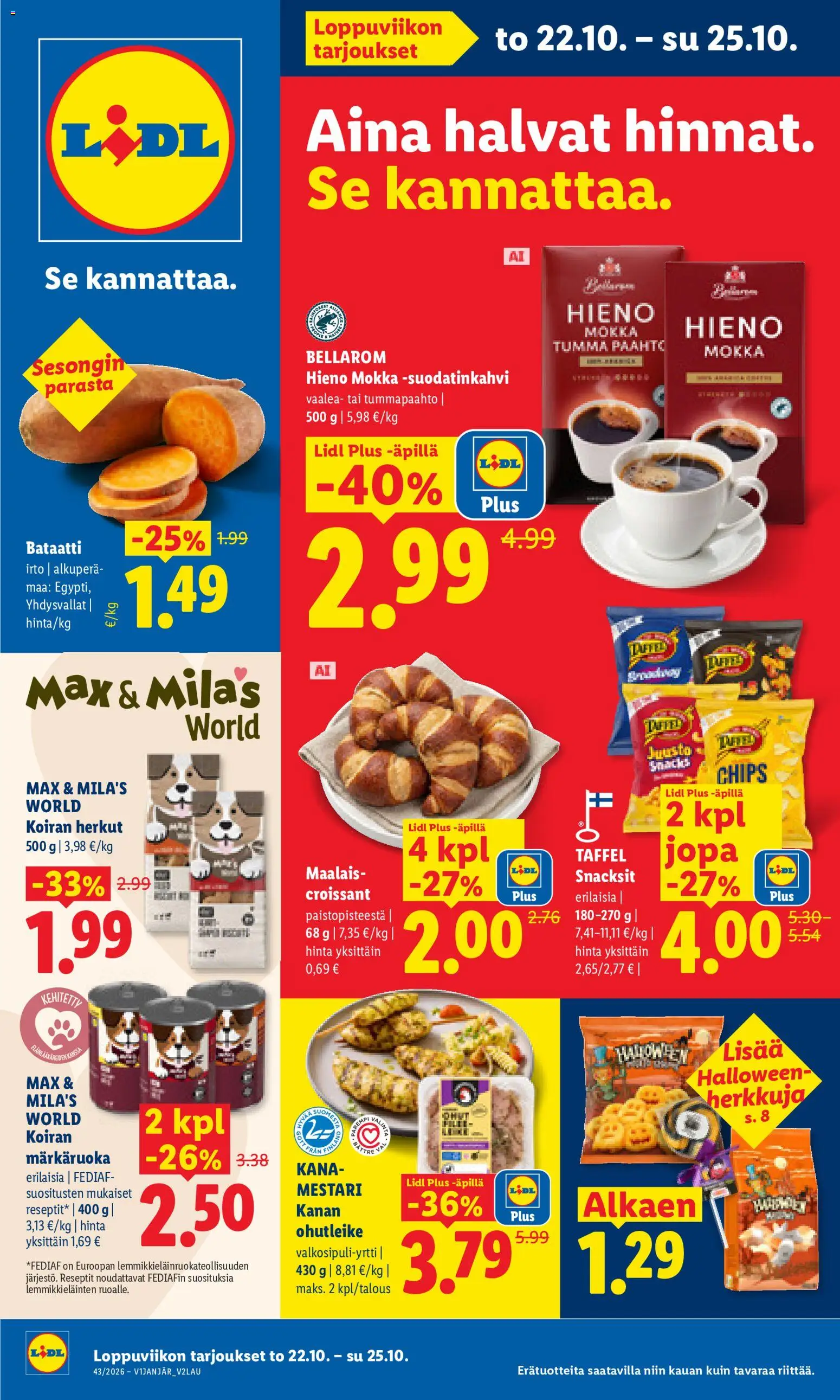Lidl tarjoukset - sivu 1- voimassa alkaen 22/10/2026