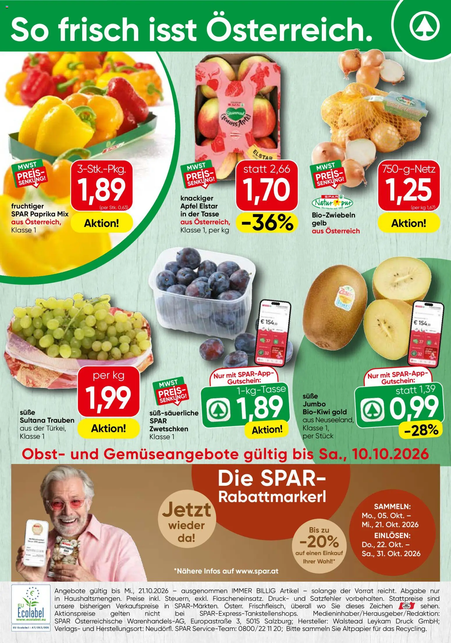 Spar Obst & Gemüse - Seite 1- gültig ab 08.10.2026