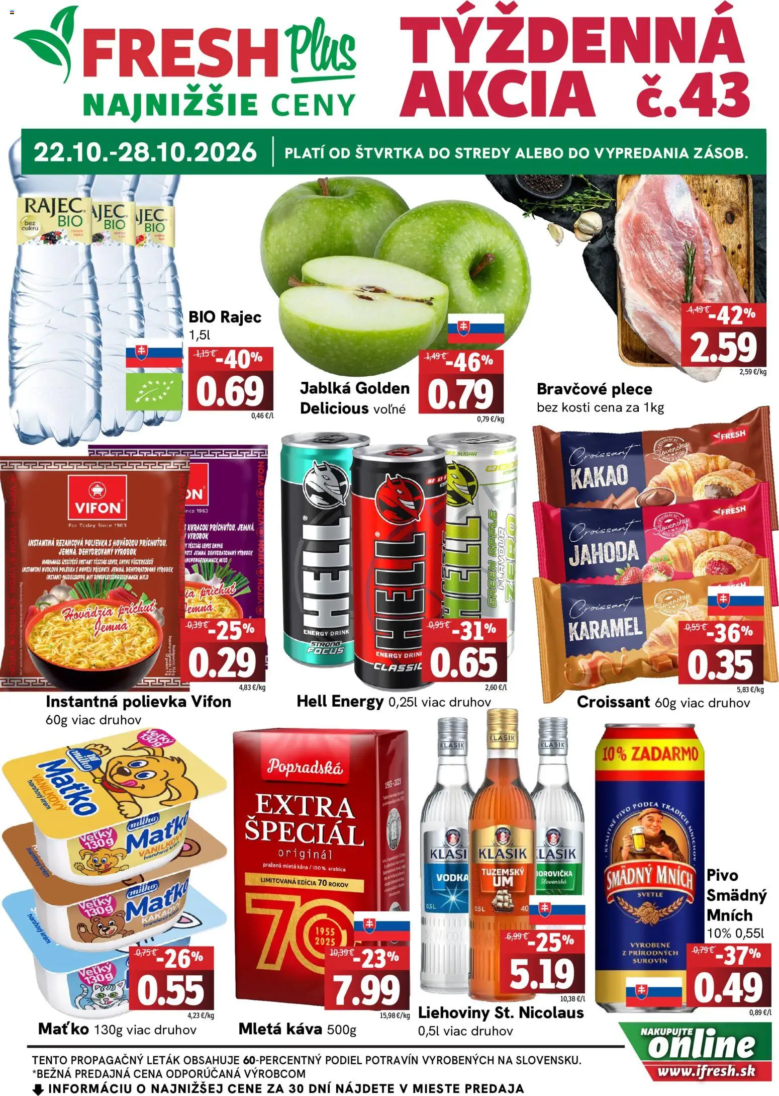 Fresh leták - strana 1- platný od 22.10.2026