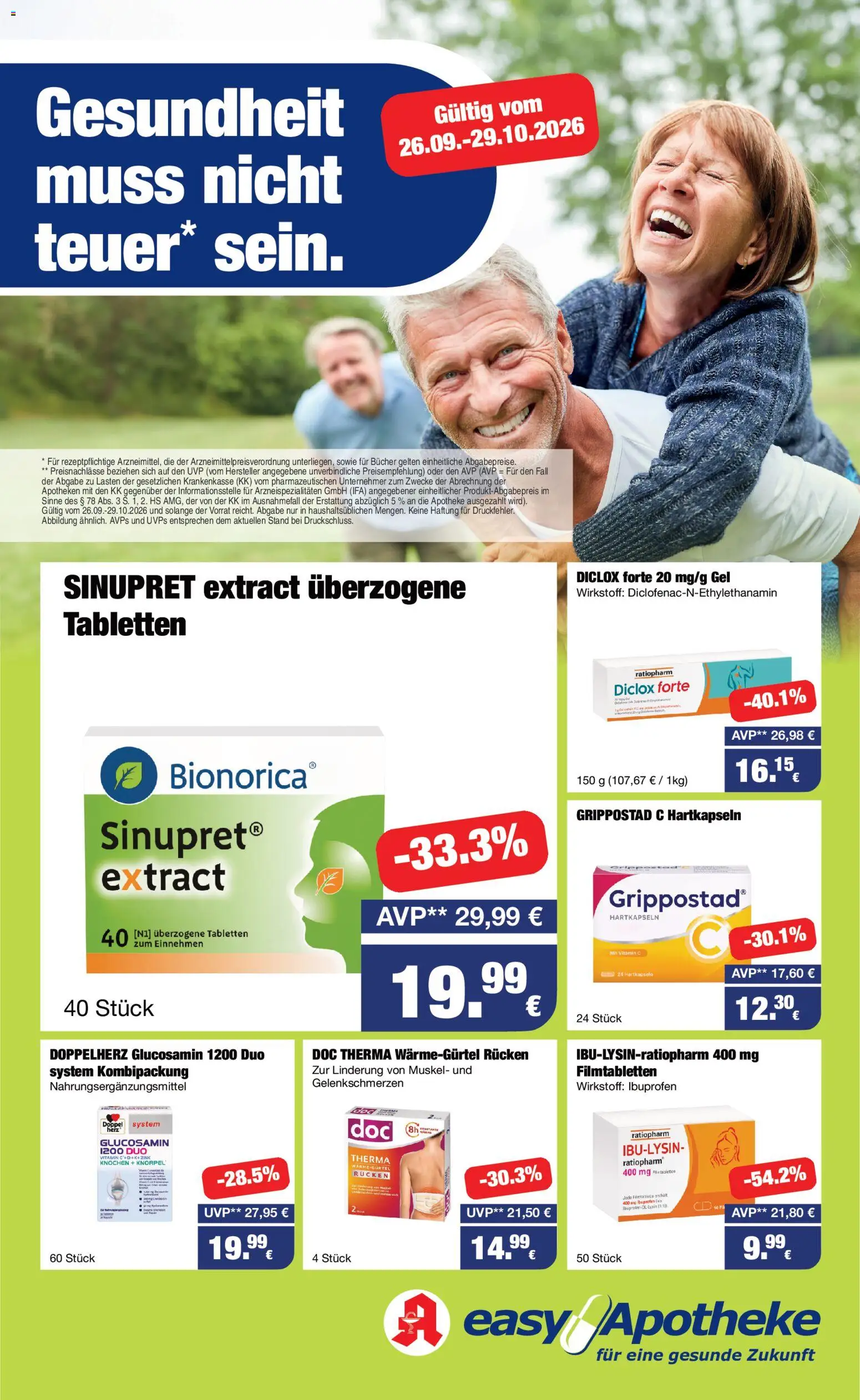 Easy Apotheke Prospekt - Seite 1 - gültig ab 26.09.2026