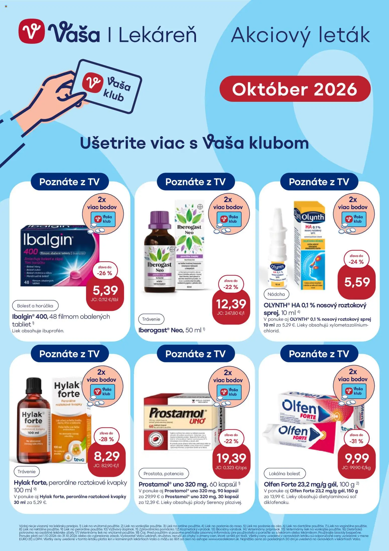 Vaša lekáreň leták - strana 1- platný od 01.10.2026