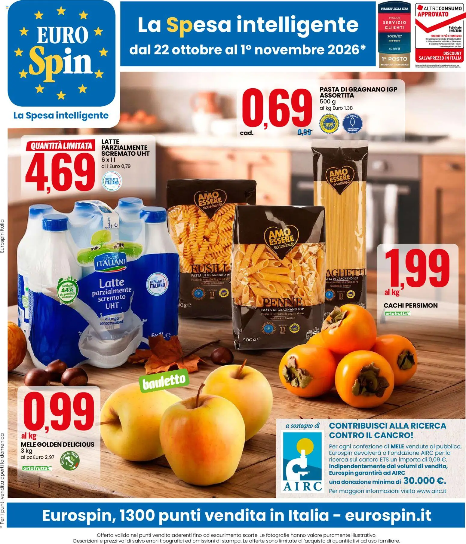Eurospin volantino - pagina 1 - valido dal 22/10/2026