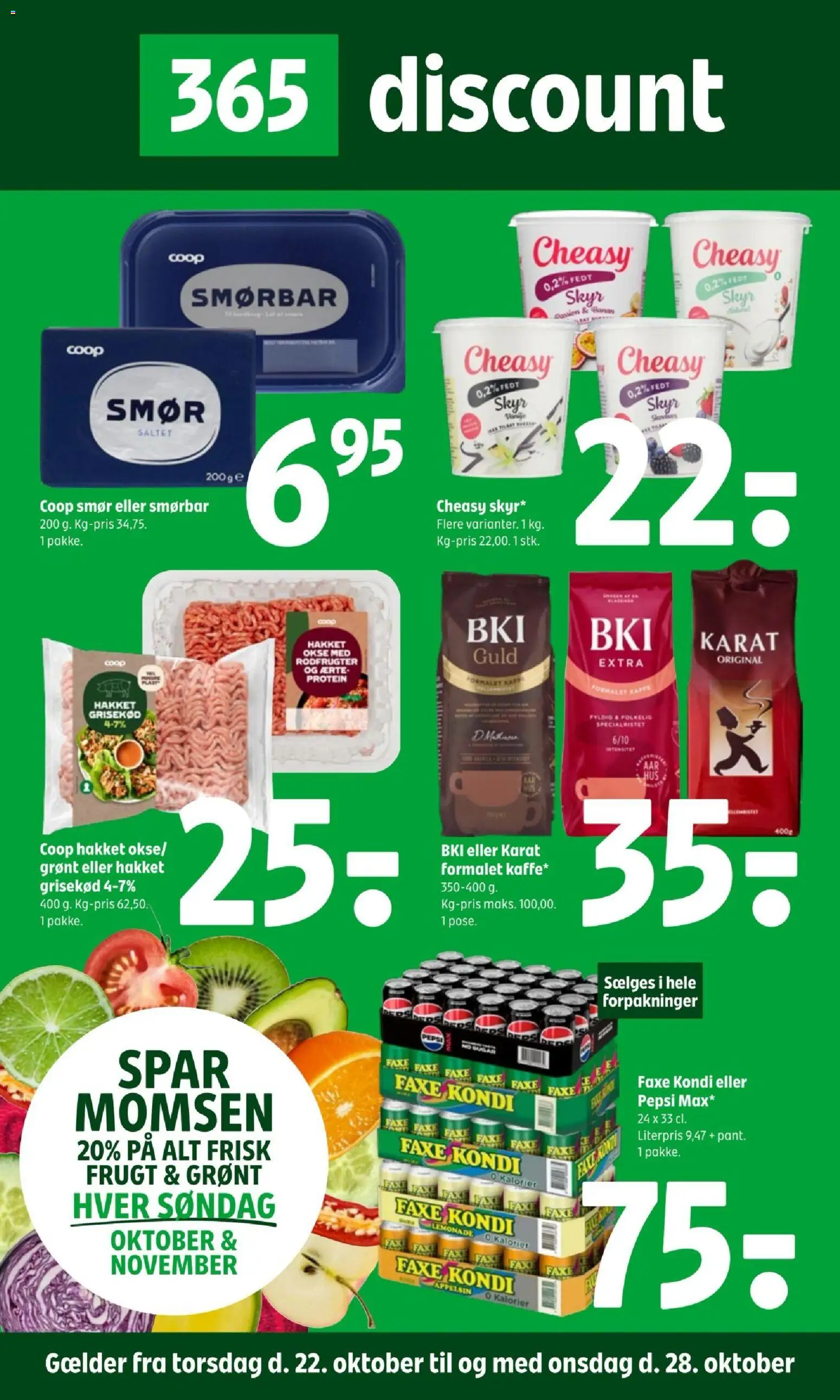 Coop 365 - Tilbudsavis uge 43 - side 1- gyldig fra 22/10/2026