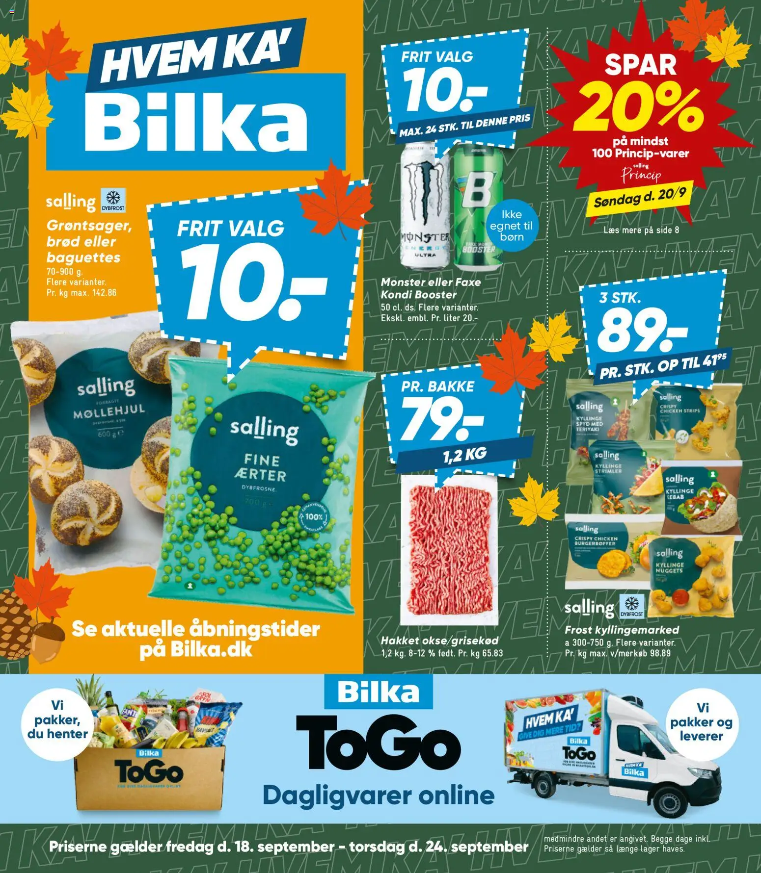 Bilka - Tilbudsavis uge 39 - side 1- gyldig fra 18/09/2026