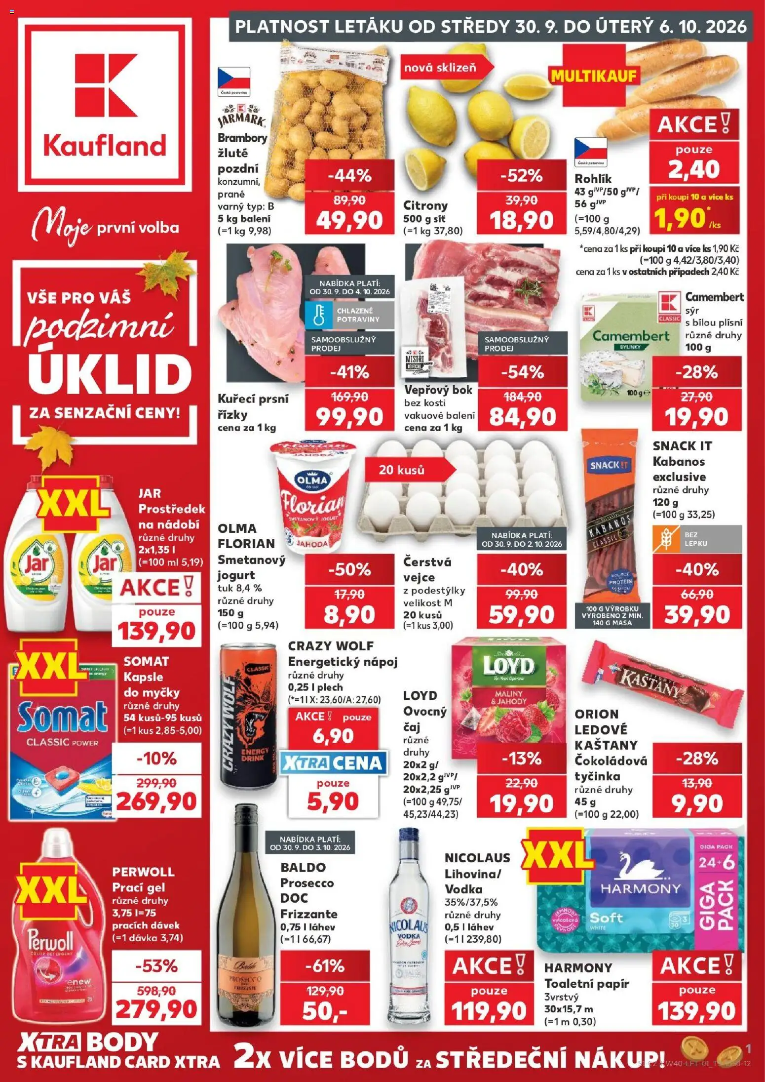 Kaufland leták - strana 1- platný od 30.09.2026