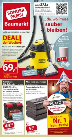 Vorschau Sonderpreis Baumarkt Prospekt gültig ab 26.09.2026