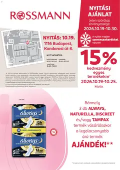 Előnézet Rossmann akciós újság Budapest érvényes 2026.10.19.-tól