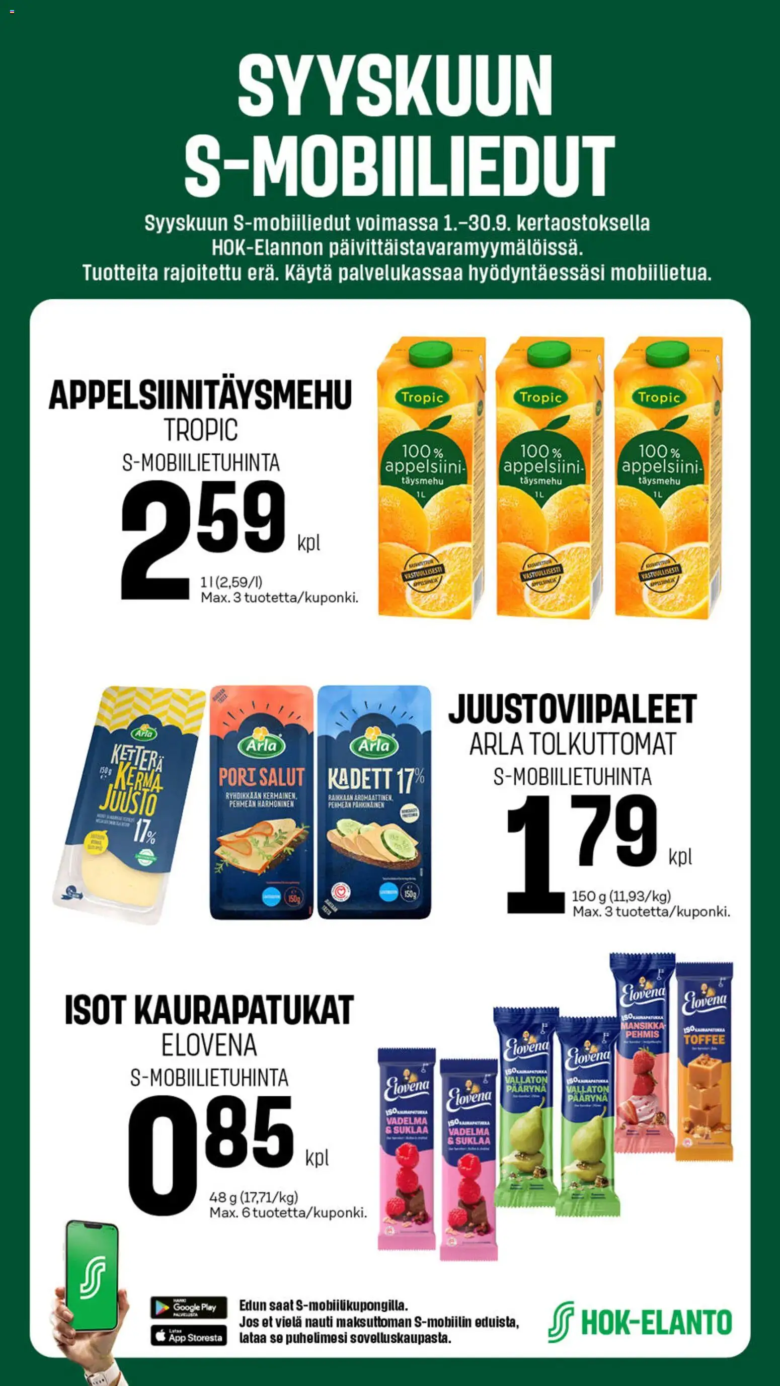 S-market tarjoukset - sivu 1- voimassa alkaen 01/09/2026