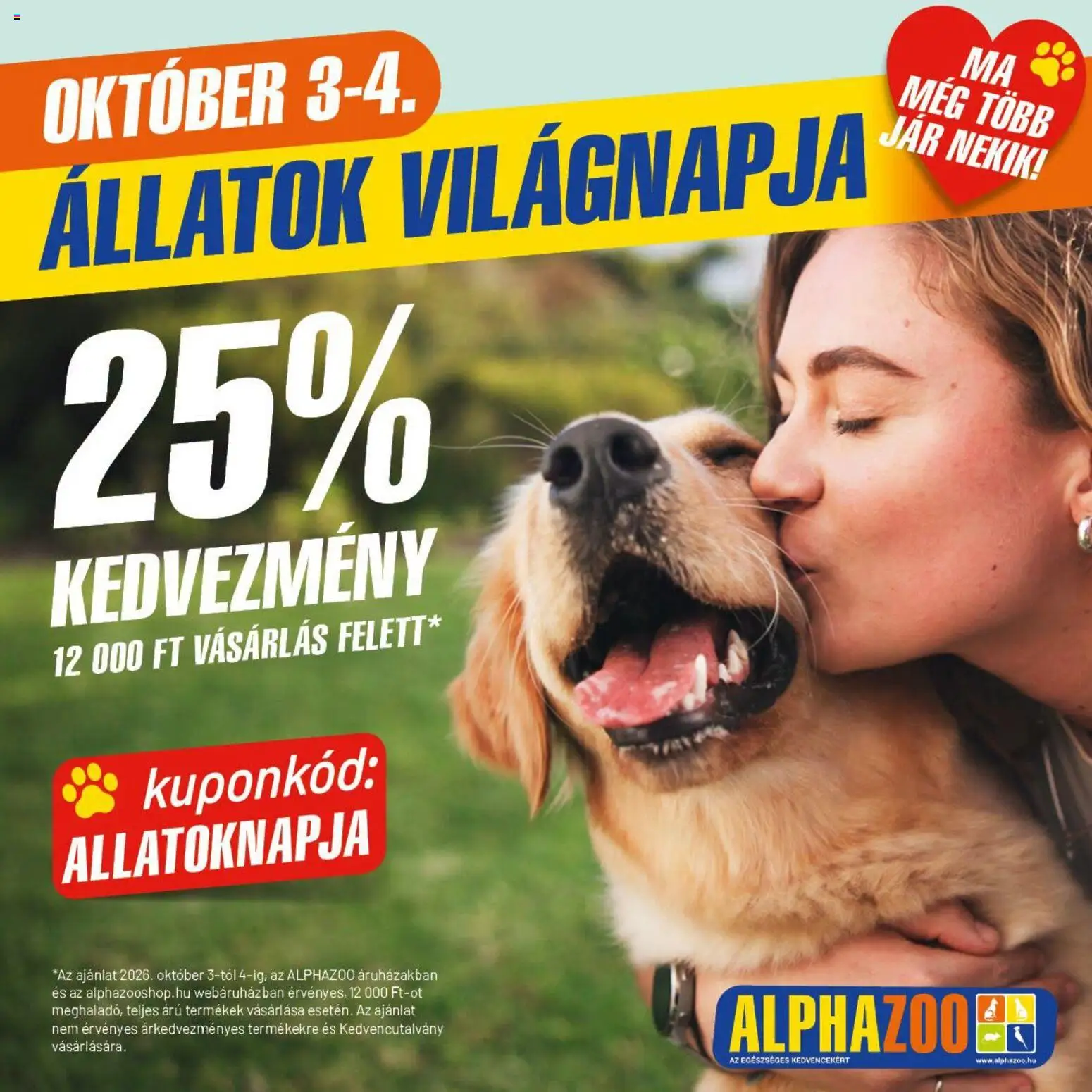 AlphaZoo akciós újság - 1oldal - érvényes 2026.10.03.-tól