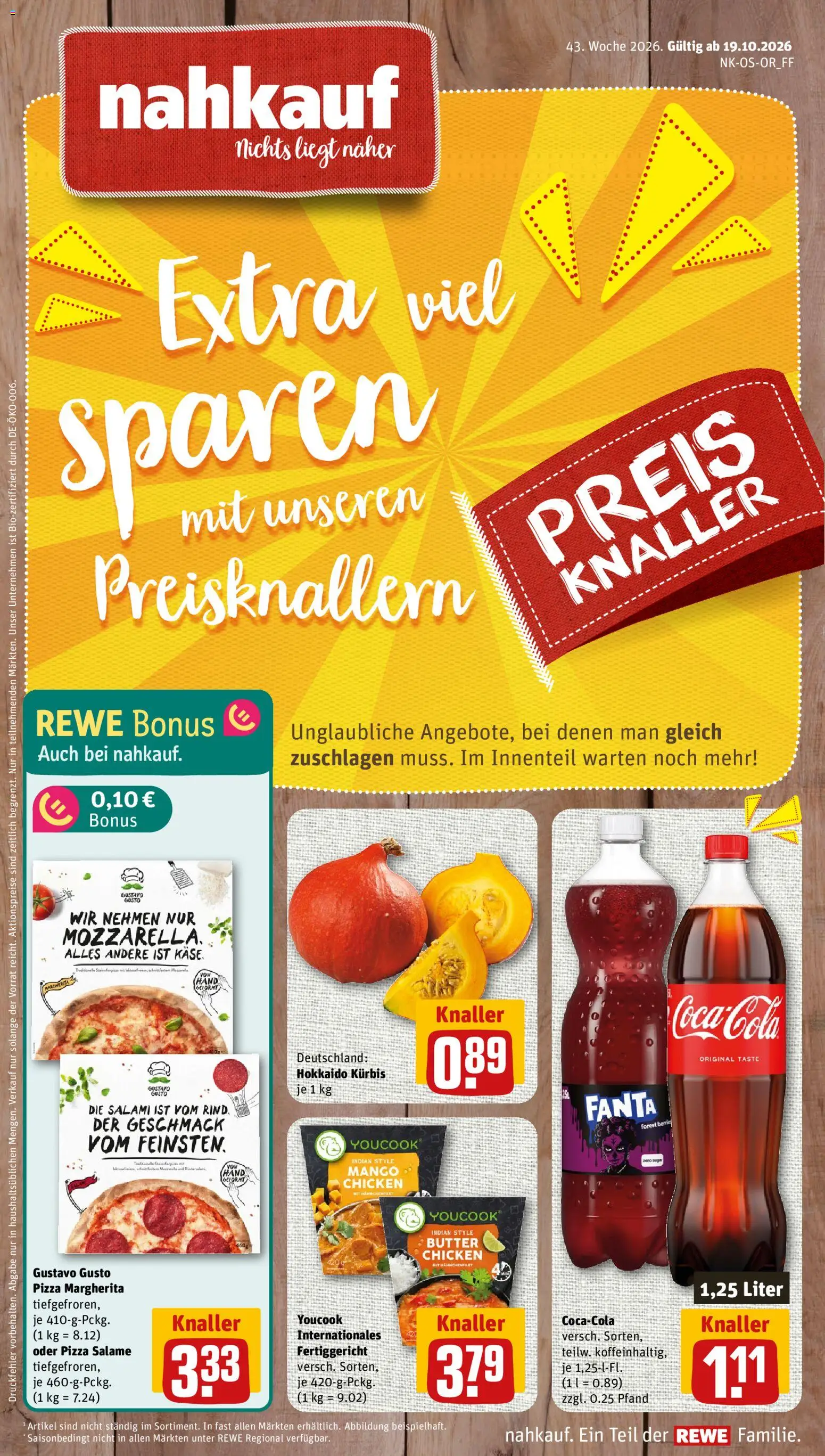 Nahkauf Prospekt - Seite 1 - gültig ab 19.10.2026